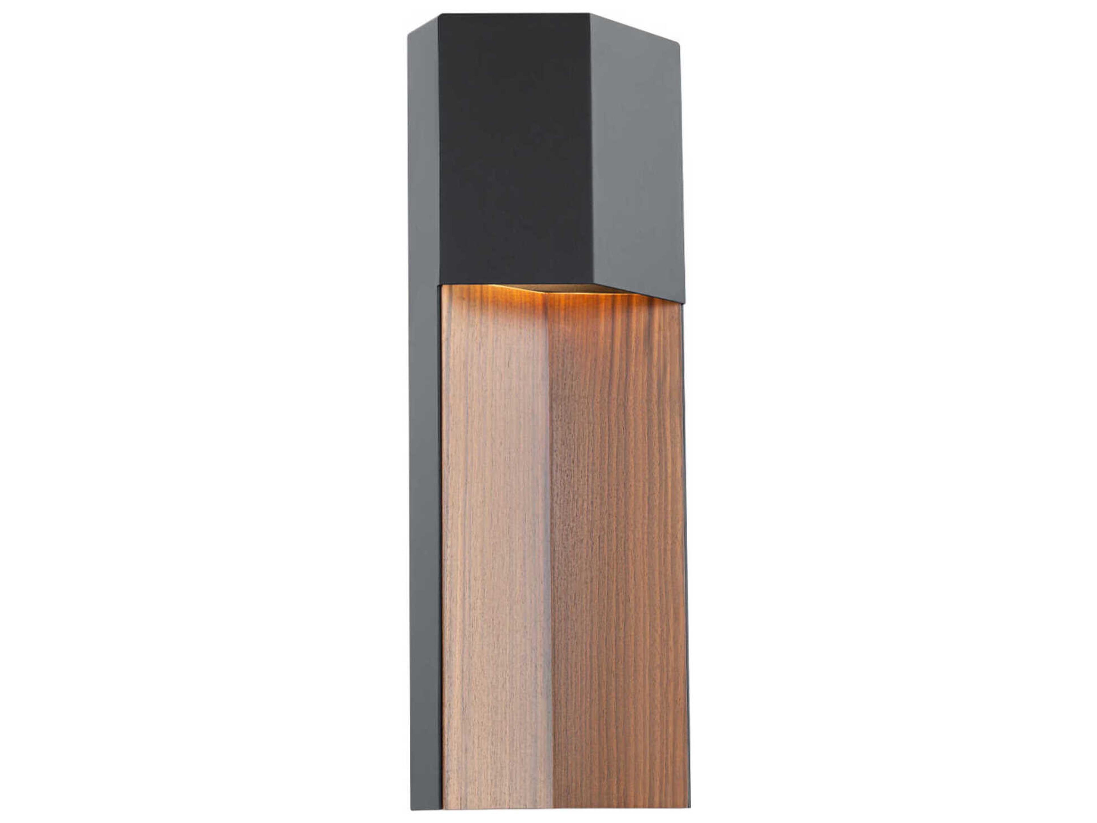 Dusk Outdoor Wall Sconce Black and Dark Walnut