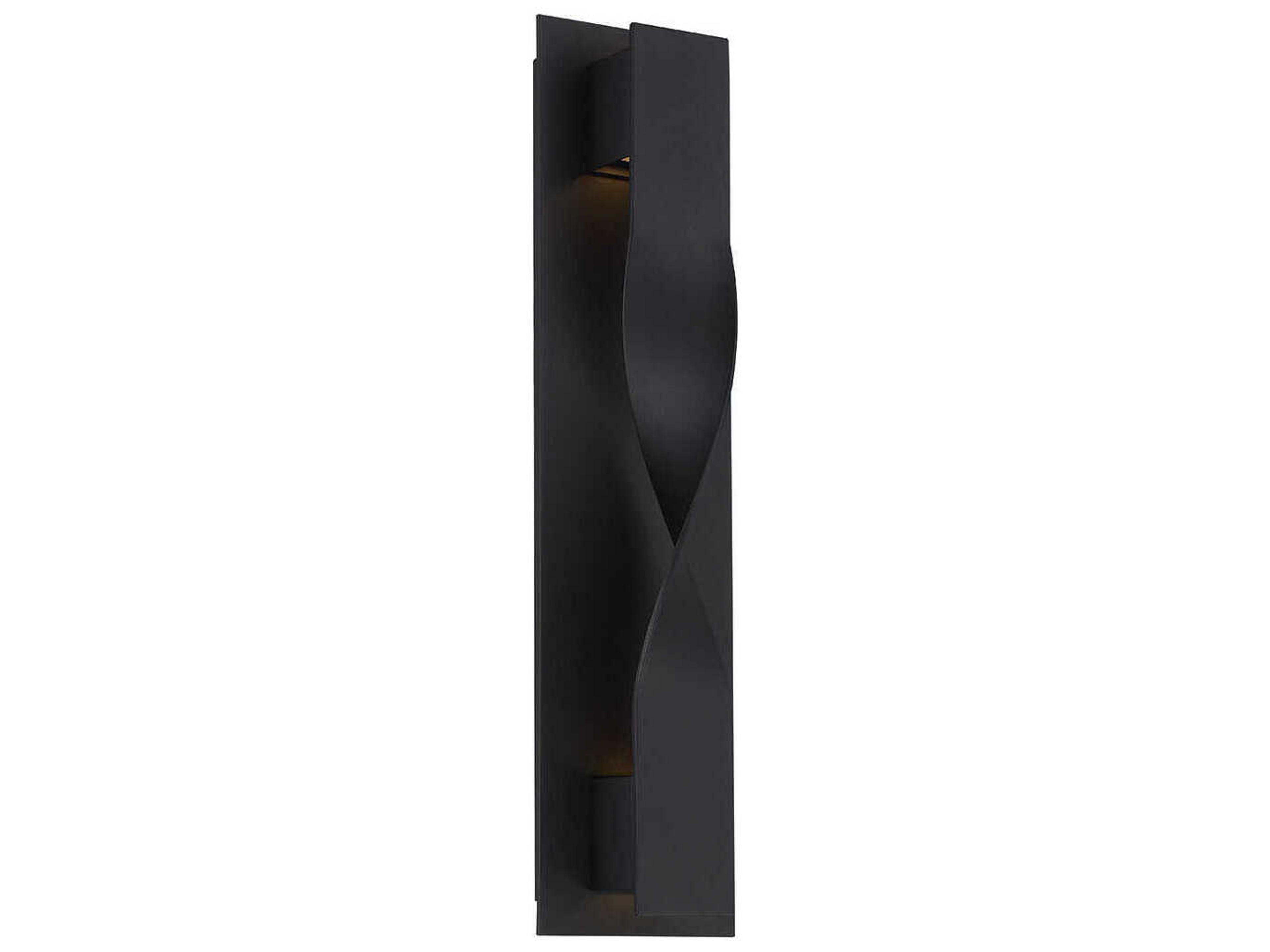 Twist LED Outdoor Wall Sconce 20-Inch Black