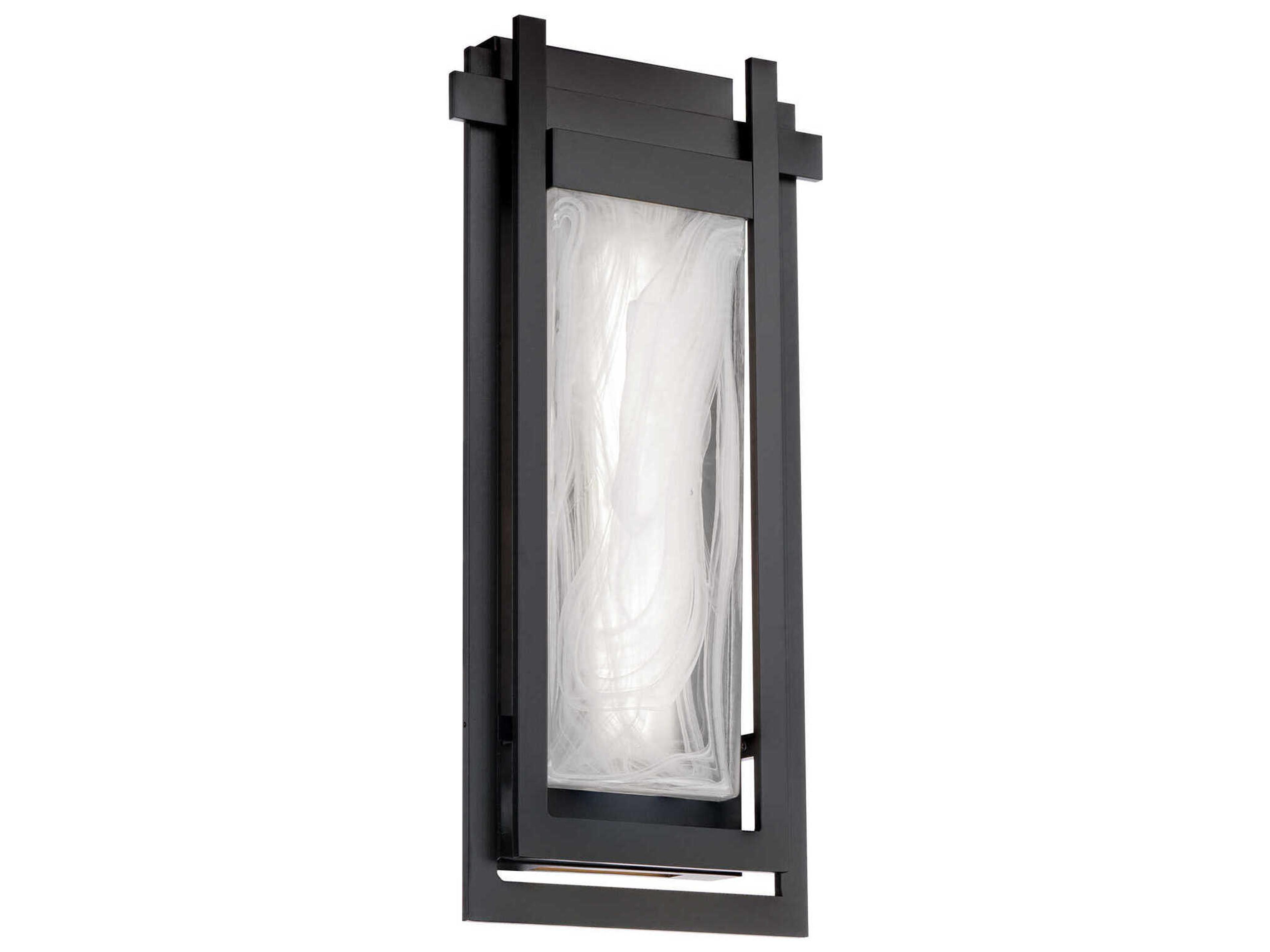Haze LED Outdoor Wall Sconce 16-Inch Black