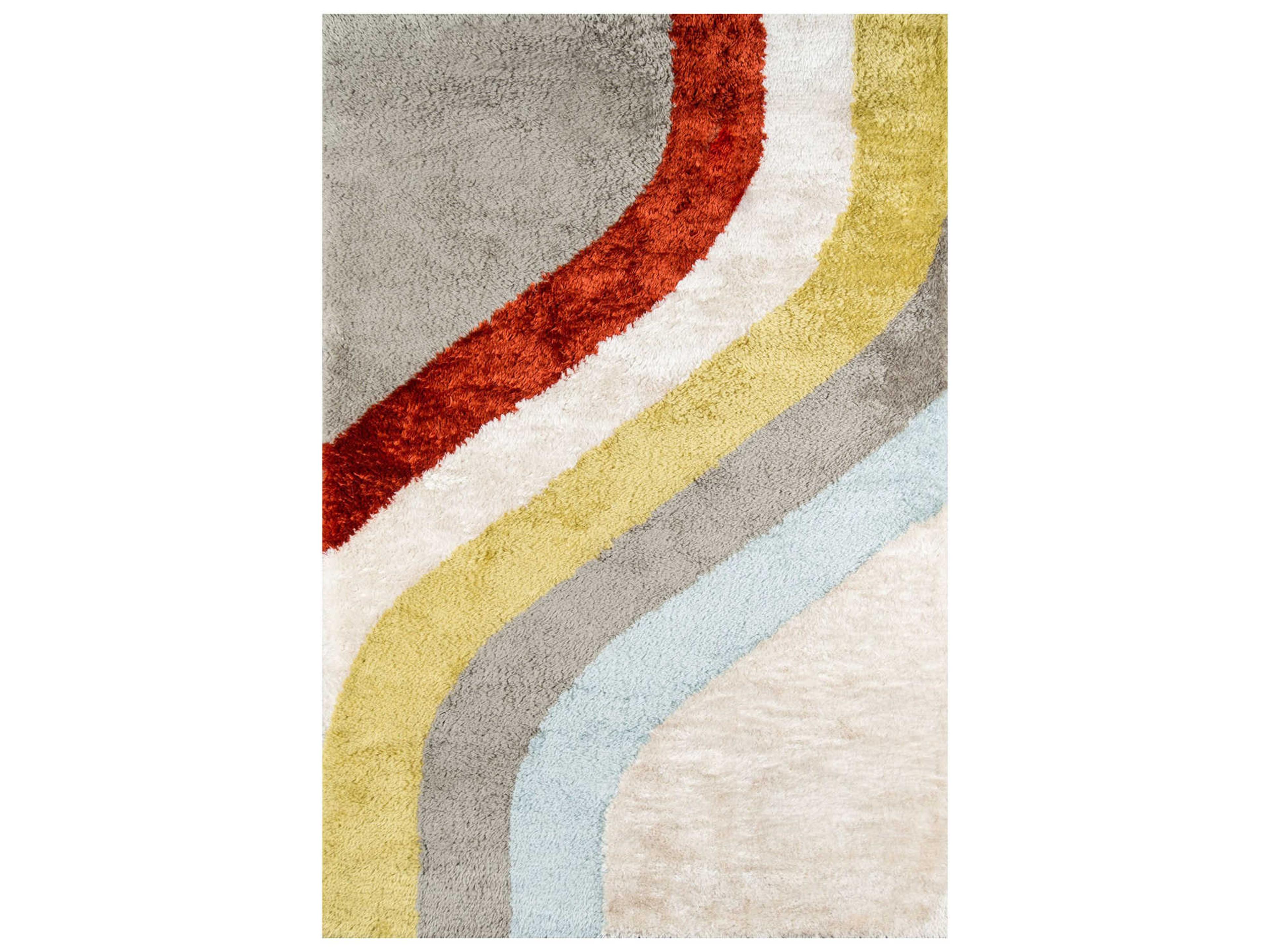 Retro Shag Striped Area Rug