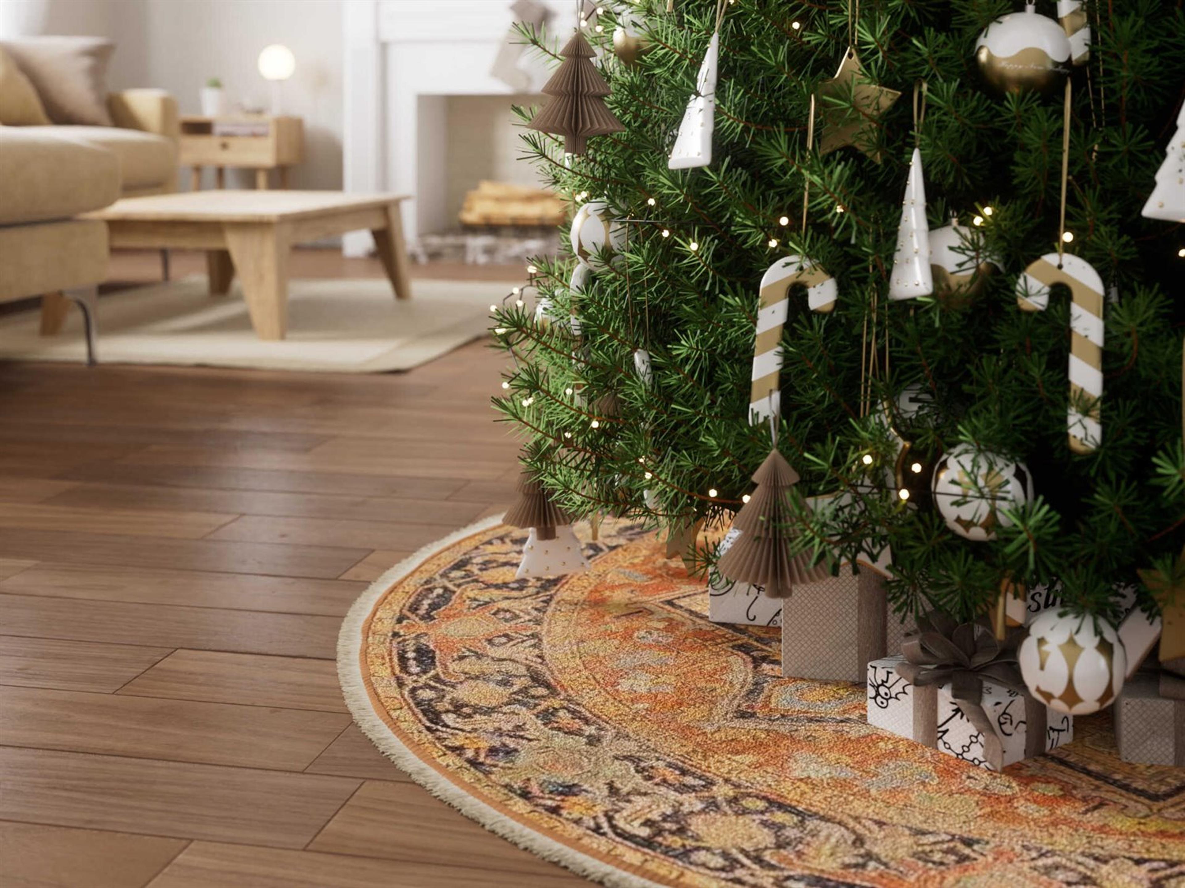 Momeni Tree Skirt Bordered Area Rug