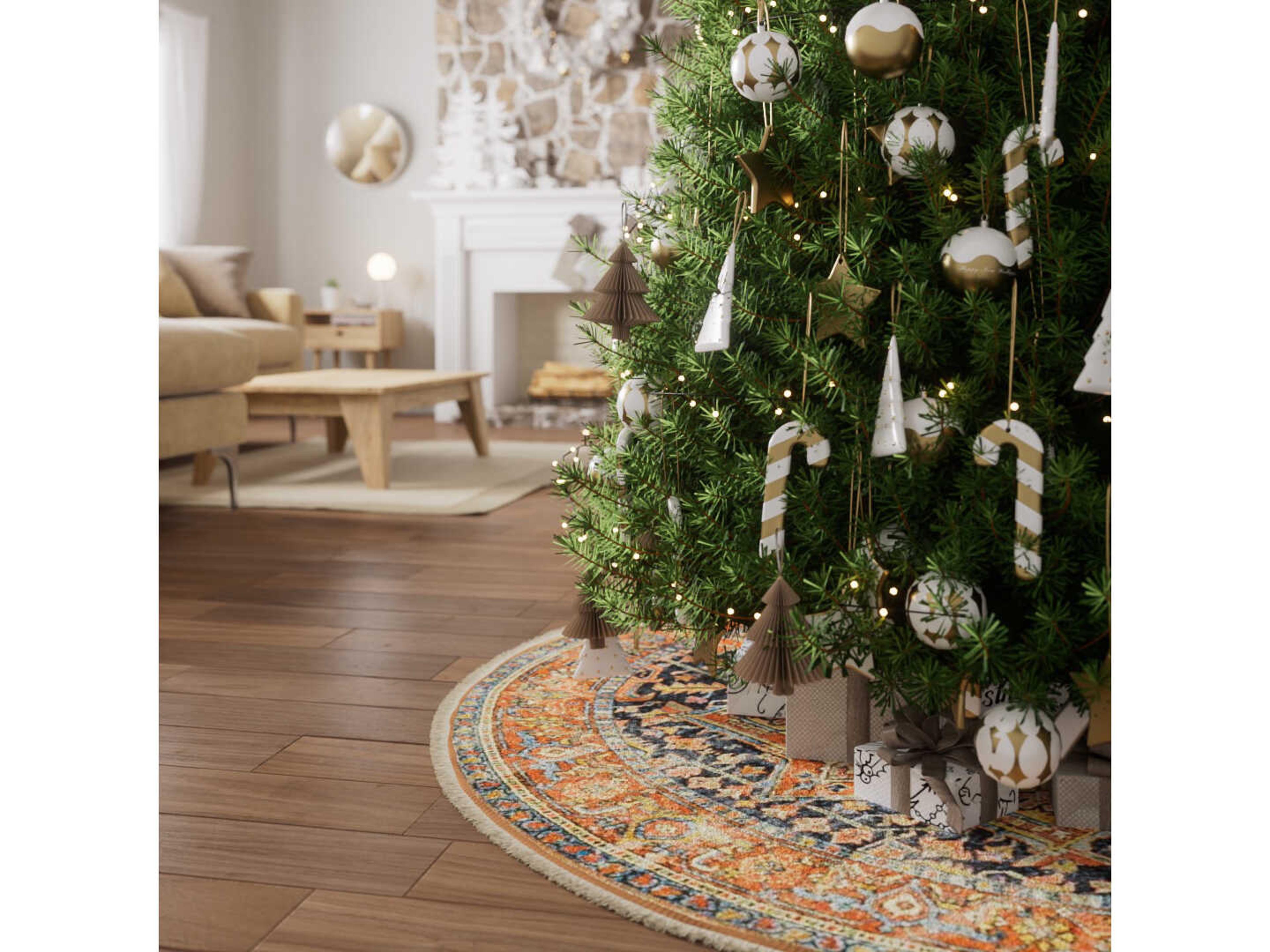 Momeni Tree Skirt Bordered Area Rug