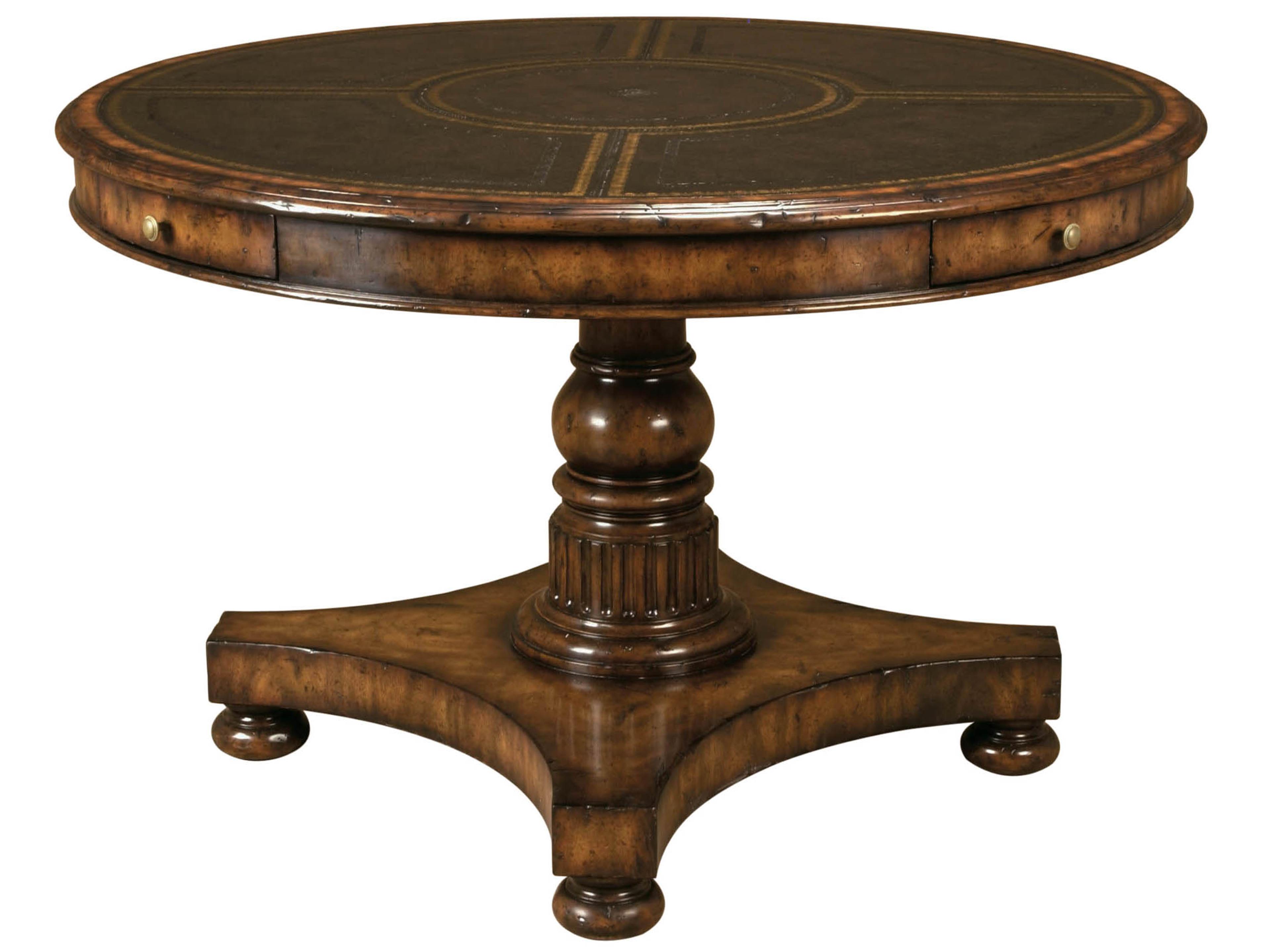 Brown Mahogany Wood Card Game Table