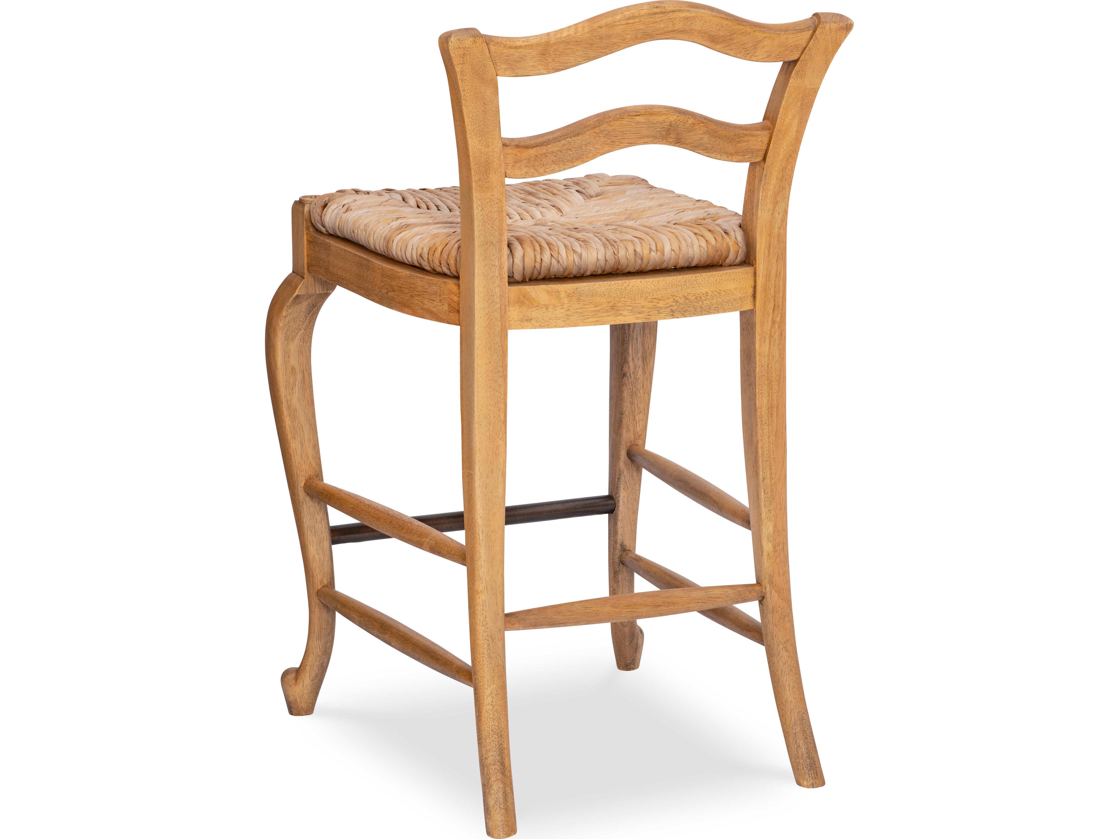Maitland Smith Provencial Oak Wood Counter Stool