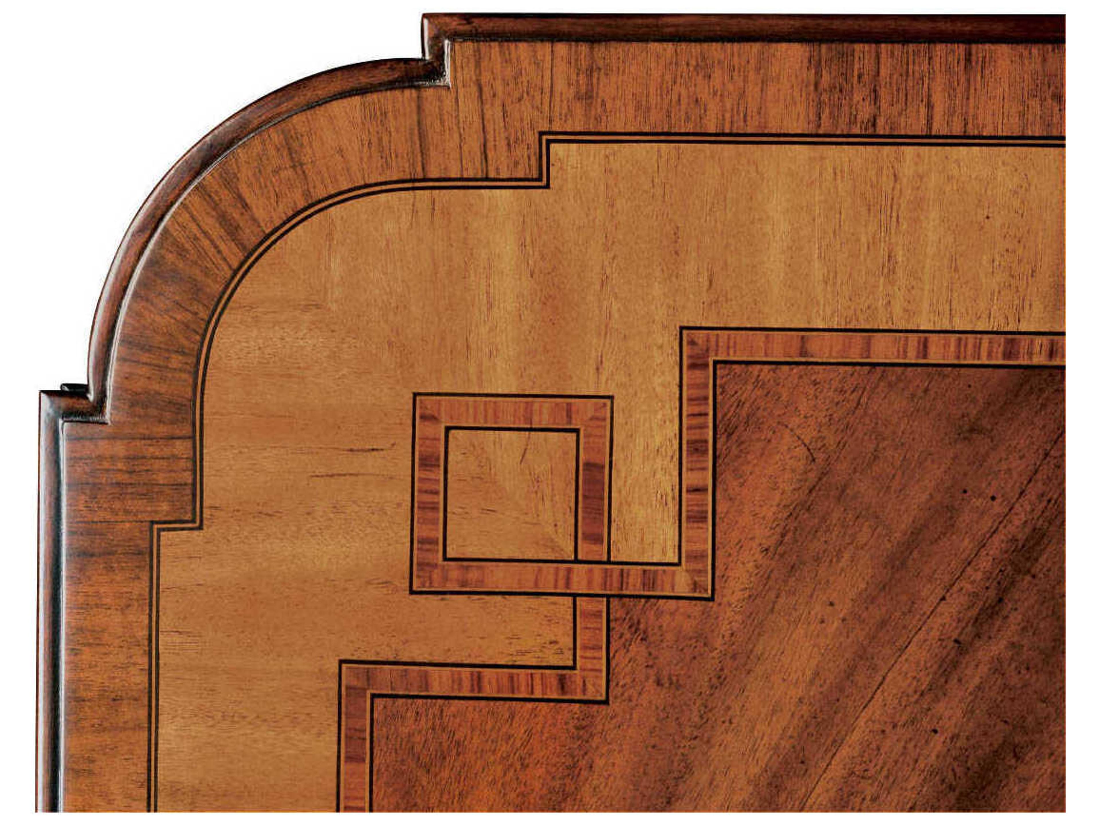 Maitland Smith Greek Key Rectangular Wood Mahogany Dining Table