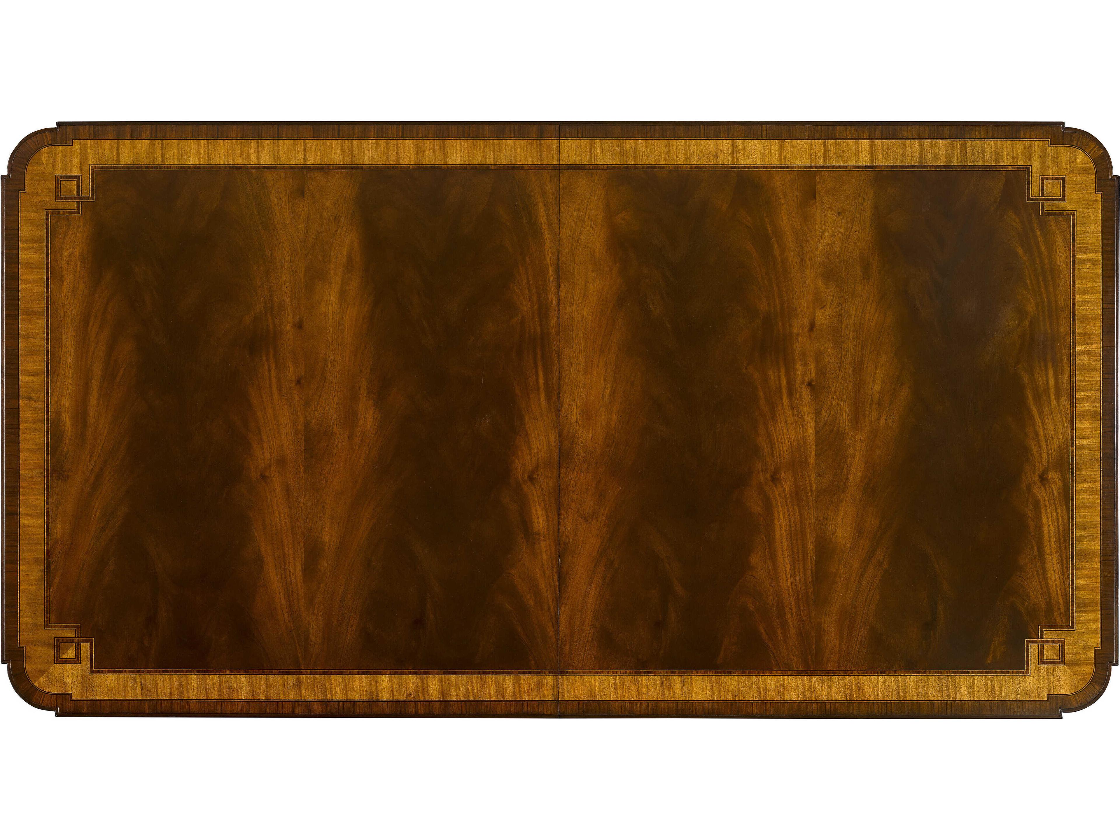Maitland Smith Greek Key Rectangular Wood Mahogany Dining Table