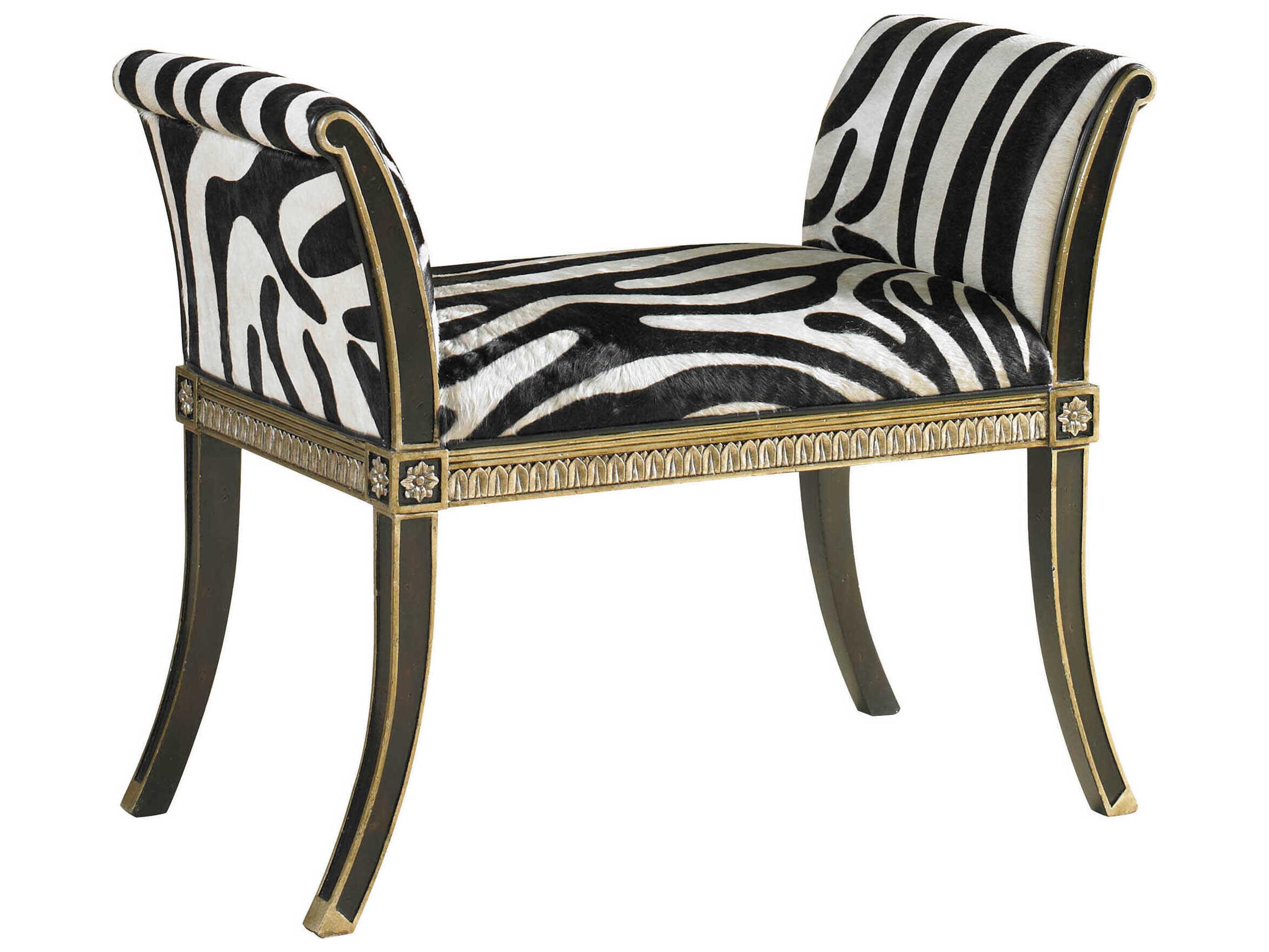 Black Upholstered Accent Bench