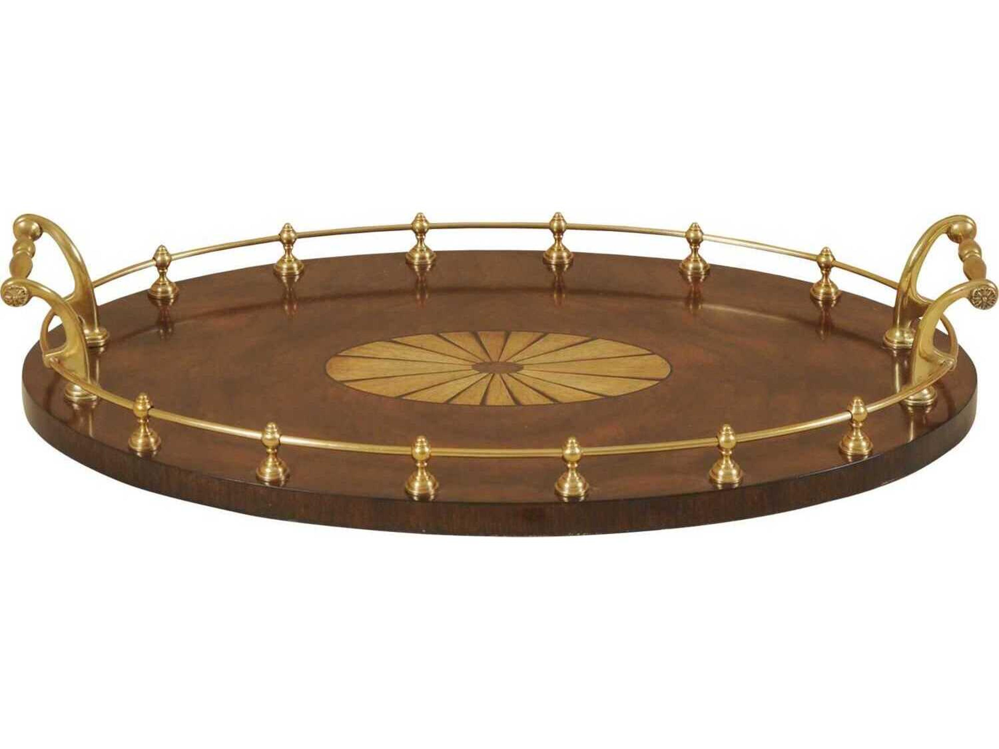 Maitland Smith Natural Walnut Gallery Tray