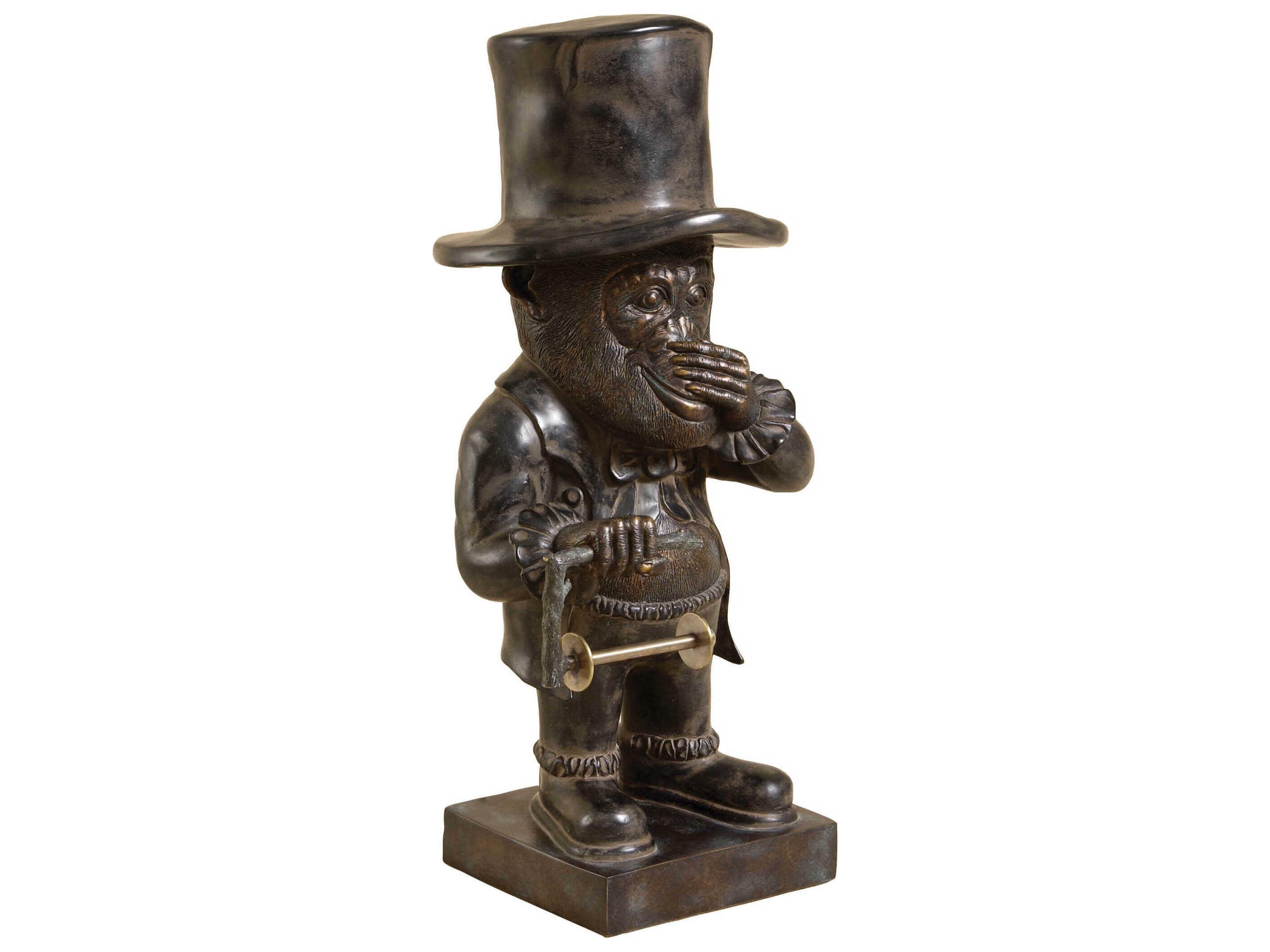 Verdigris / Bronze Brave Monkey Tissue Holder