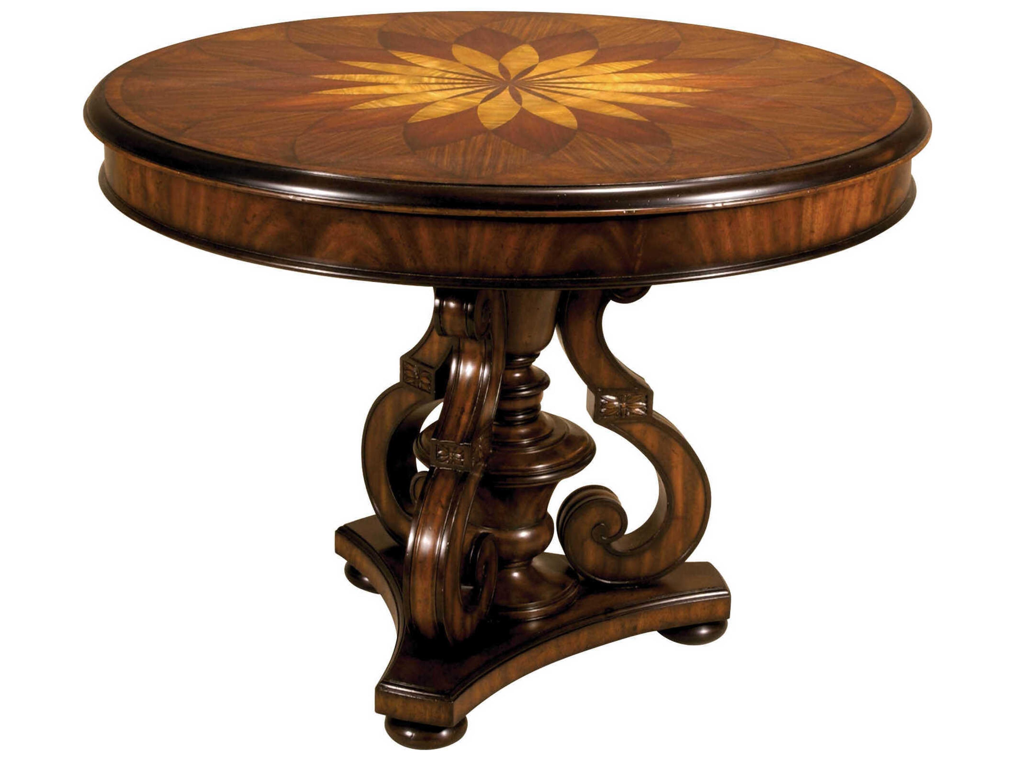 Clarkson Round Wood Regency Center Table