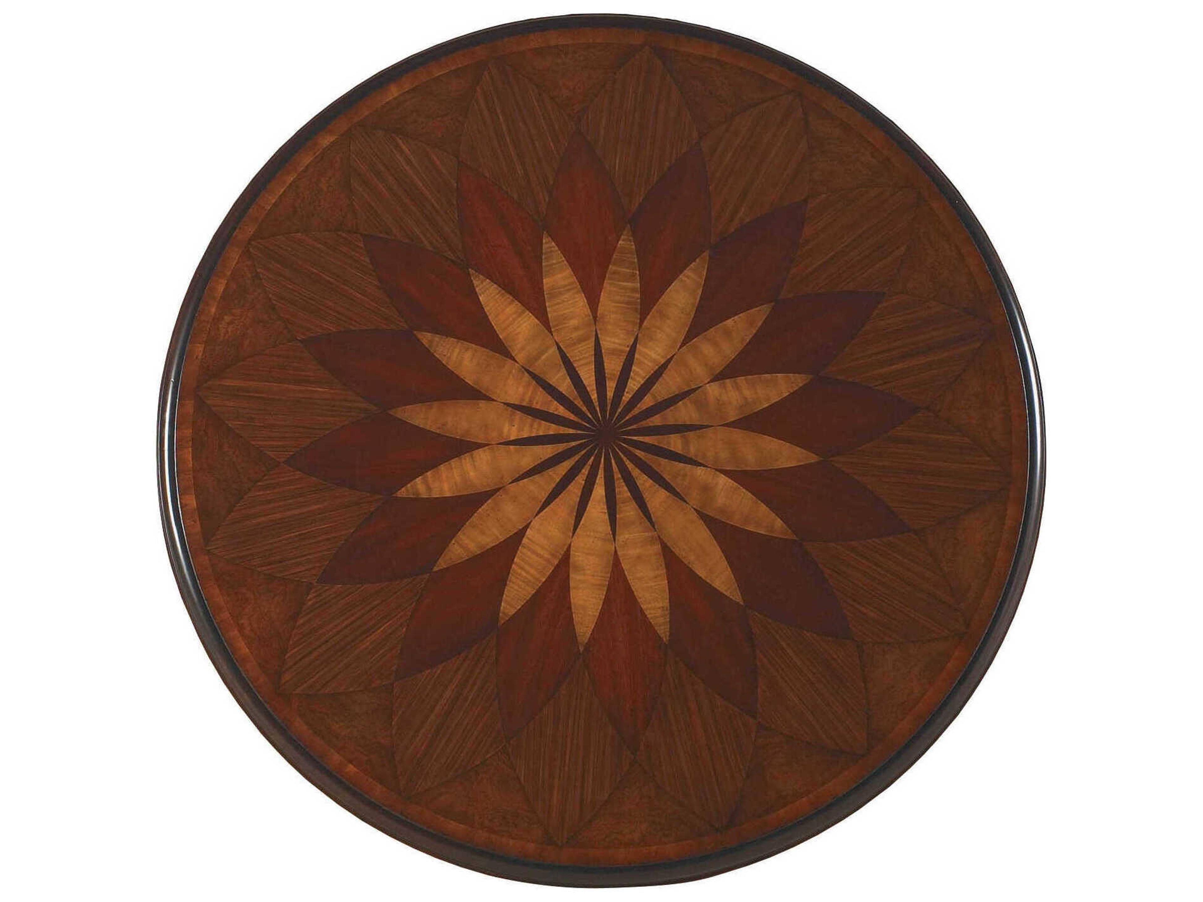 Maitland Smith Clarkson Round Wood Regency Center Table