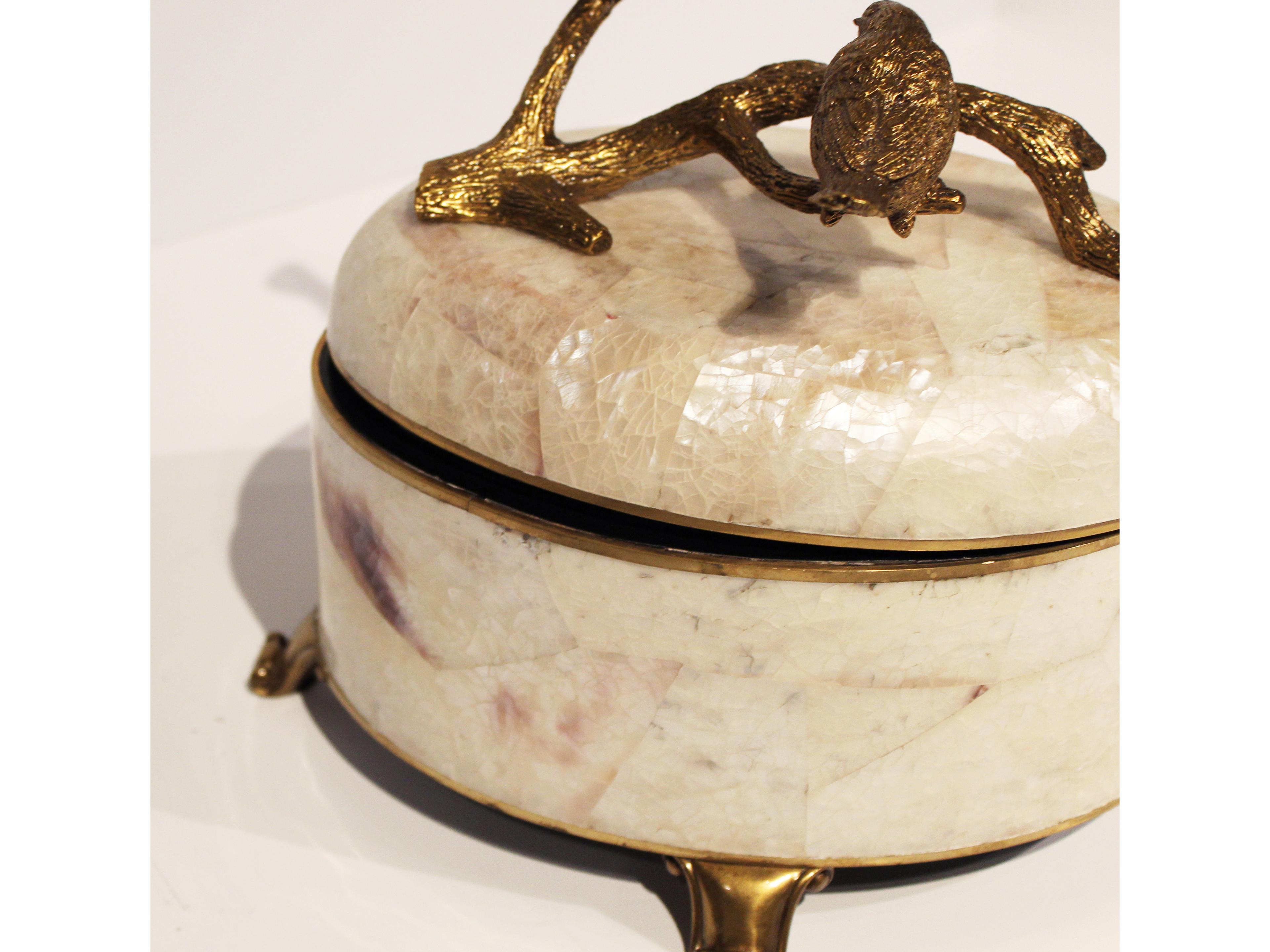 Maitland Smith Whitle Hammer Shell Twig Box