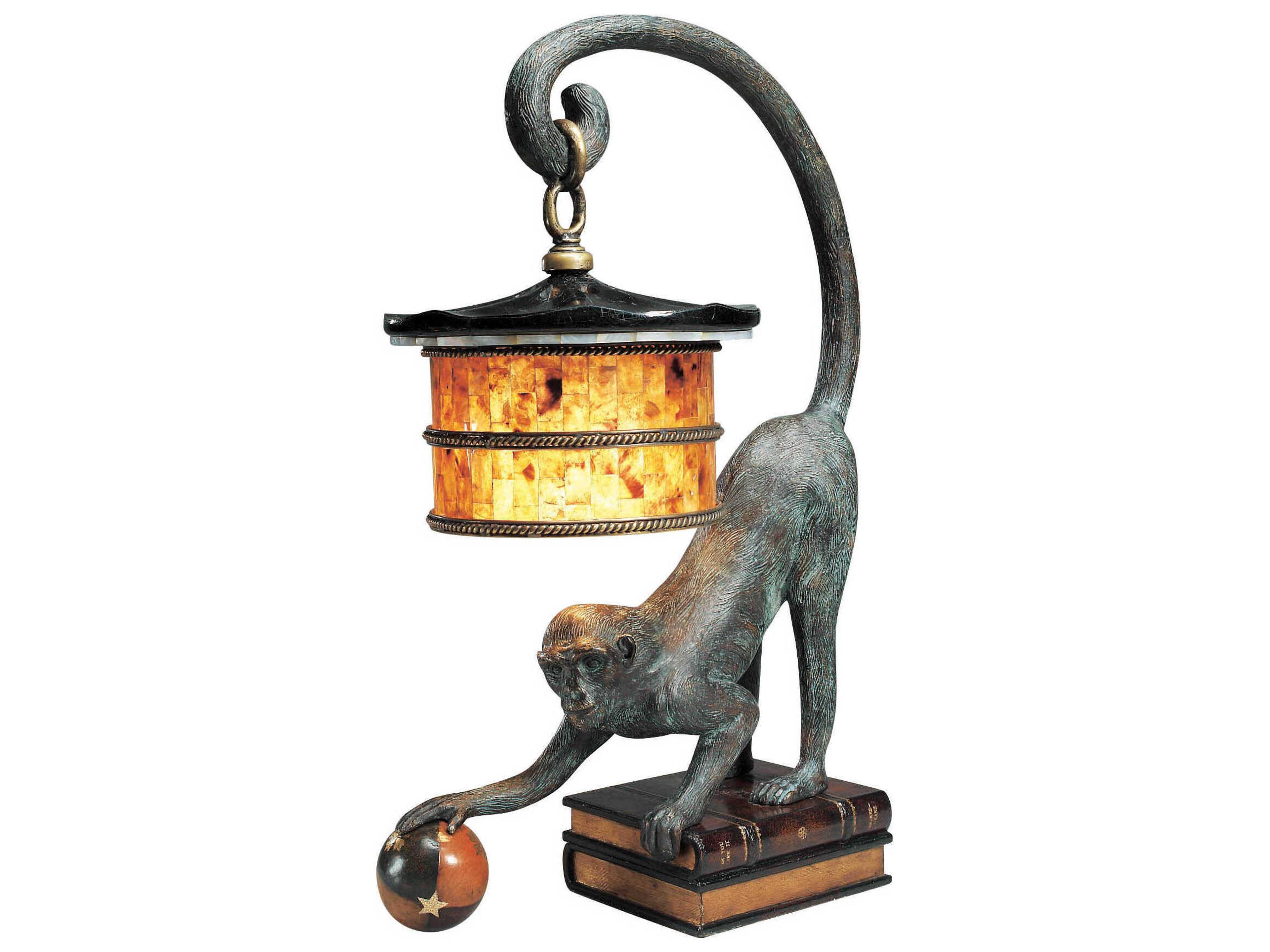 Money Verdigris Bronze Patina Buffet Lamp