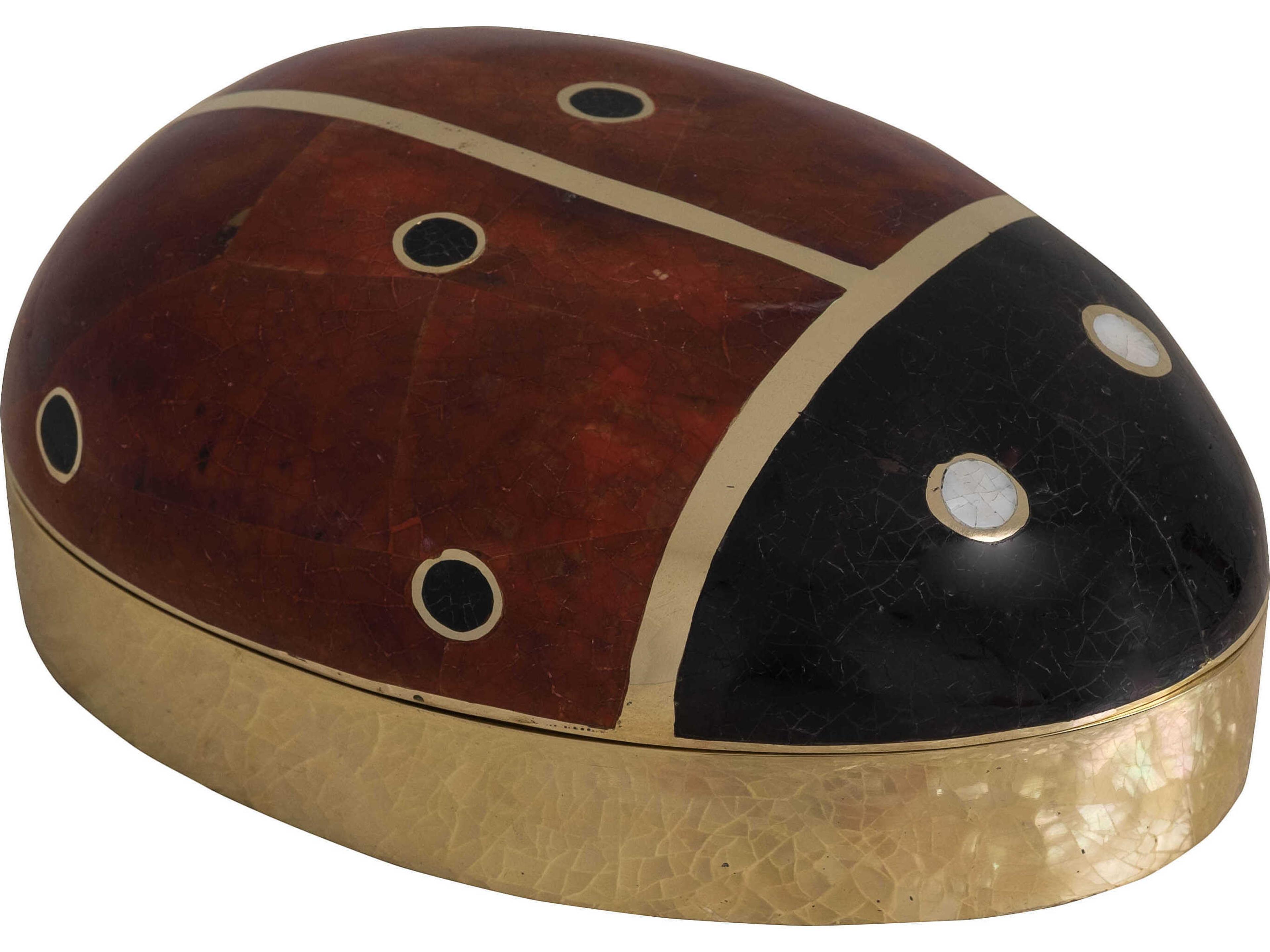 Maitland Smith Cast Brass Ladybug Box