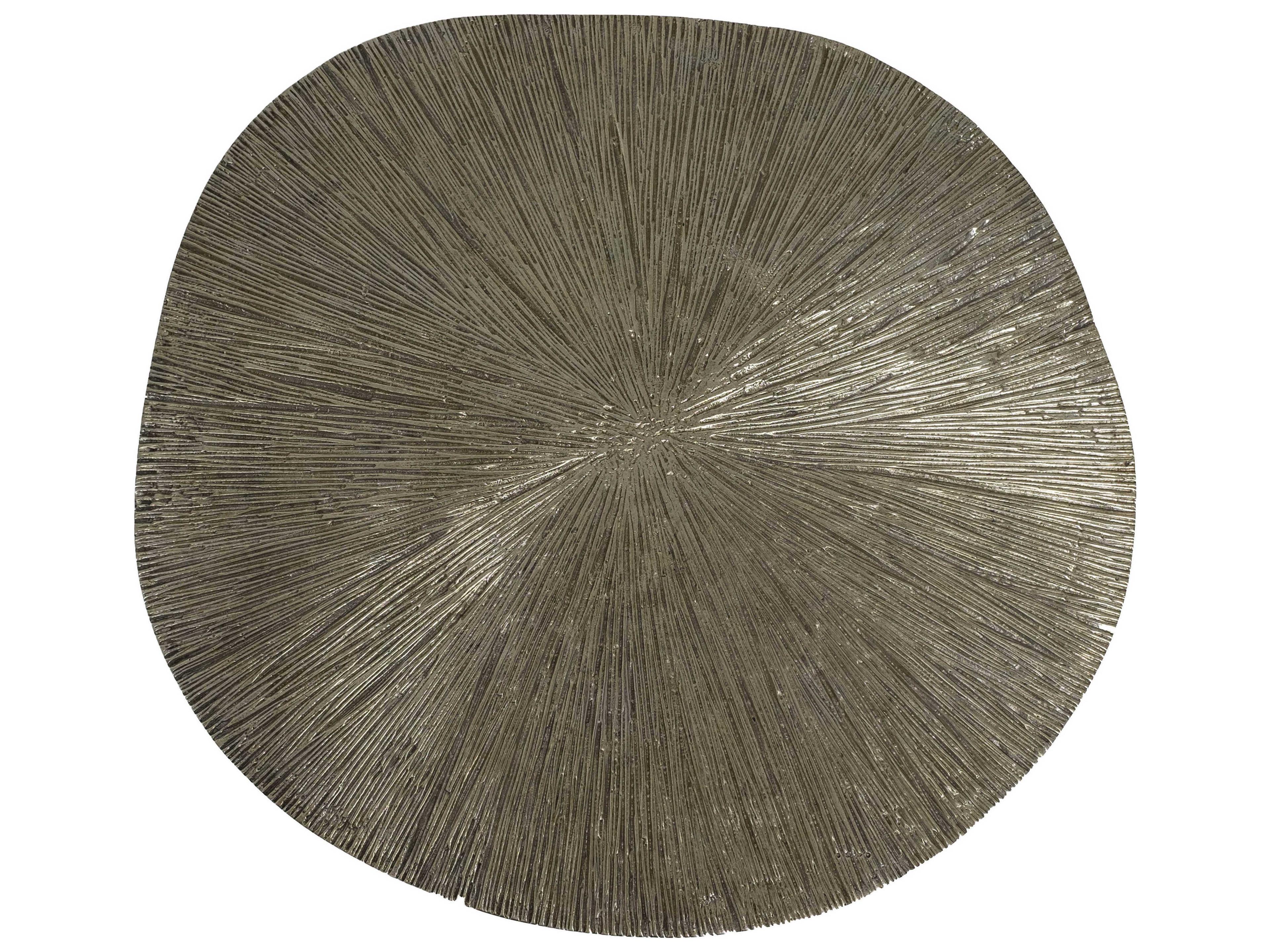 Maitland Smith Textured Round Metal Satina End Table
