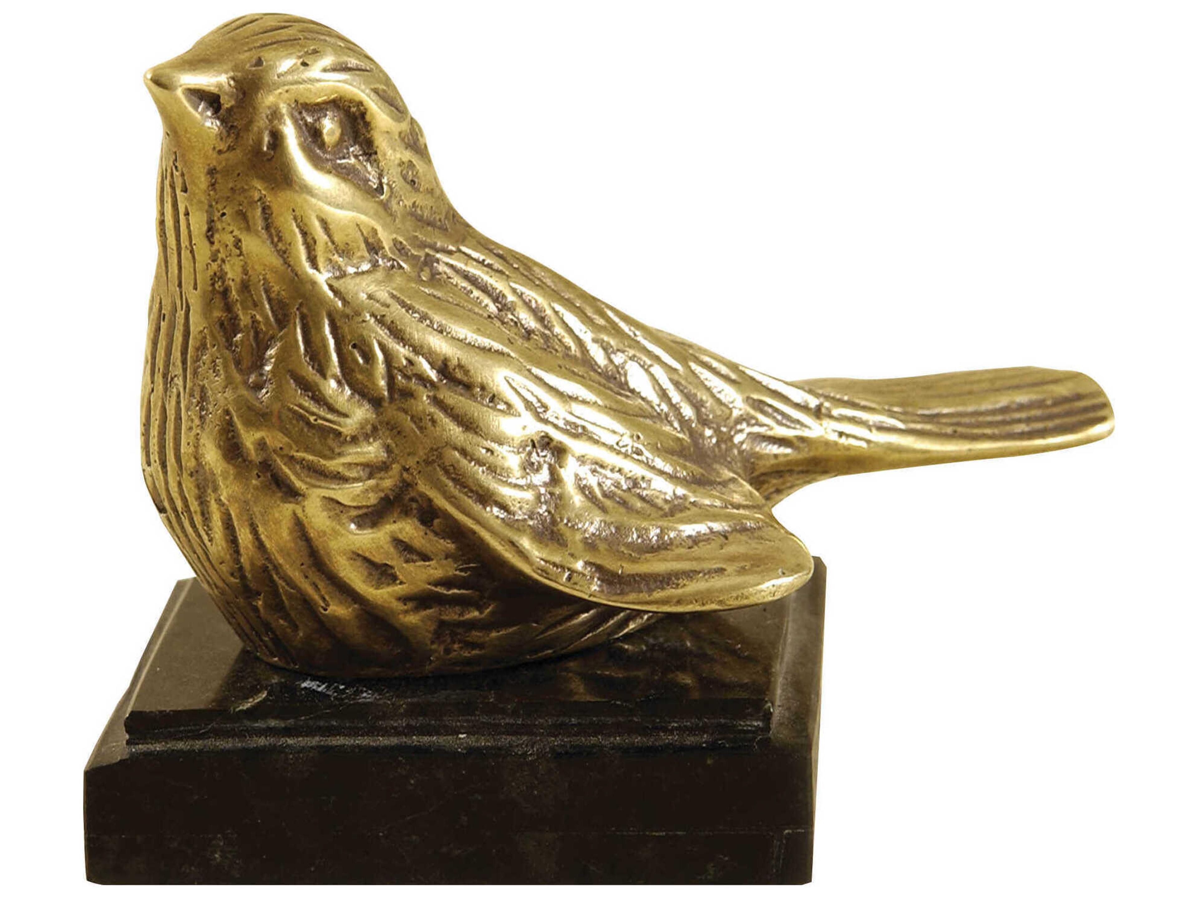 Maitland Smith Cast Brass Chirp Paperweight
