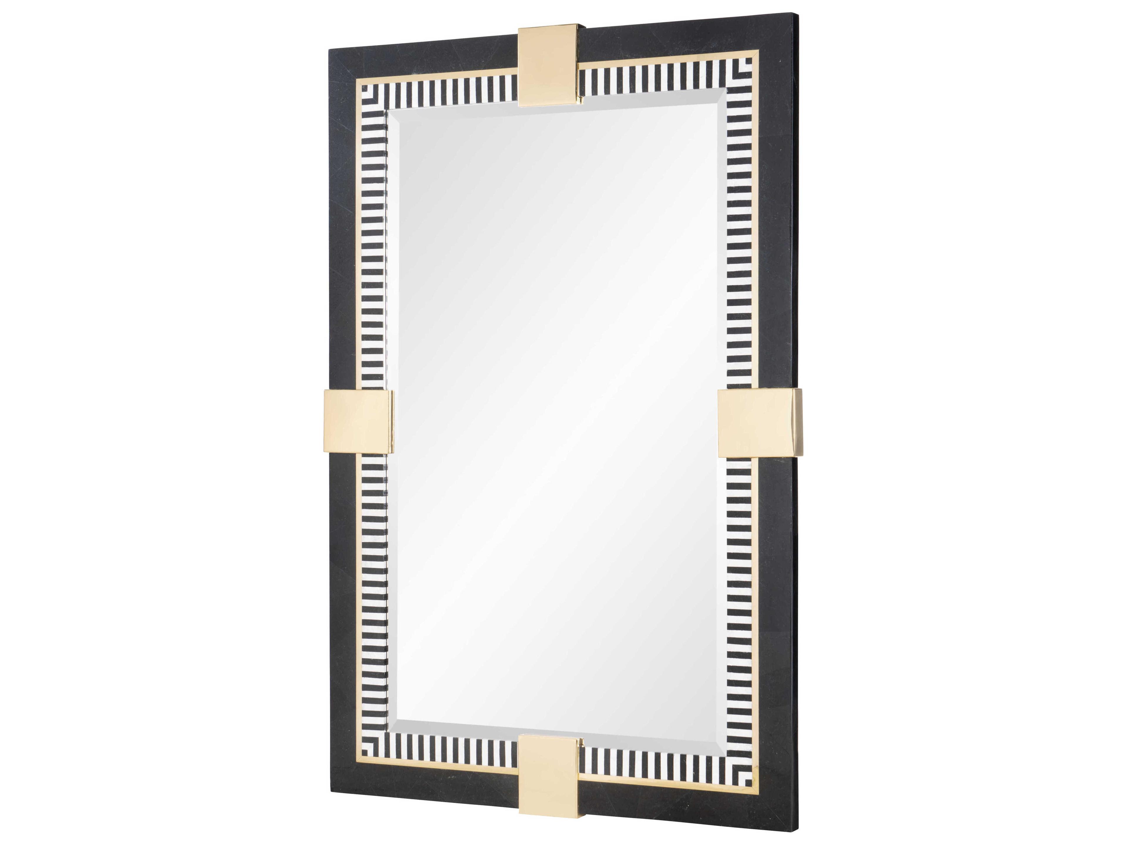 Maitland Smith Black Spectator Rectangular Wall Mirror