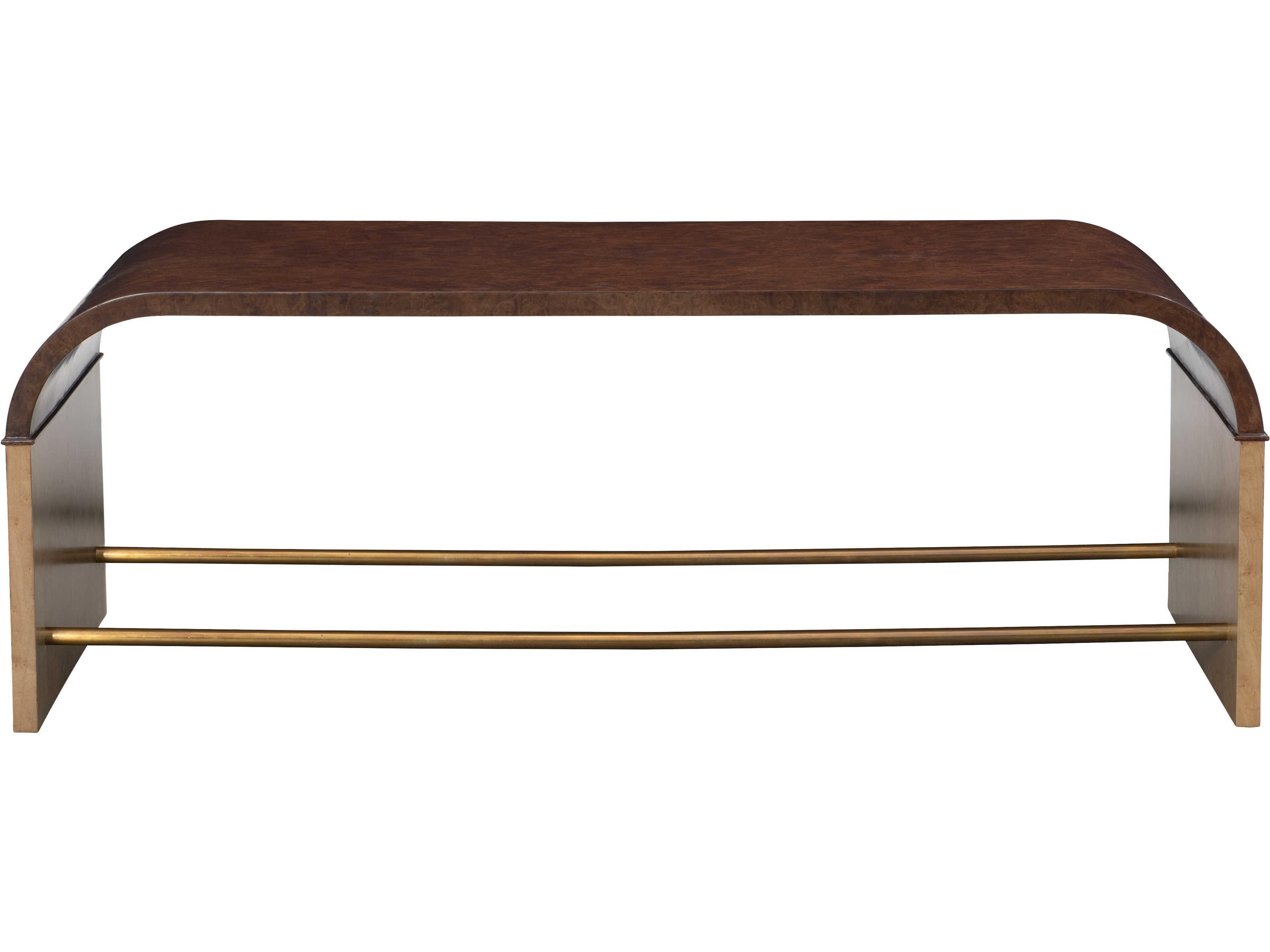 Maitland Smith Jaguar Rectangular Wood Cocktail Table