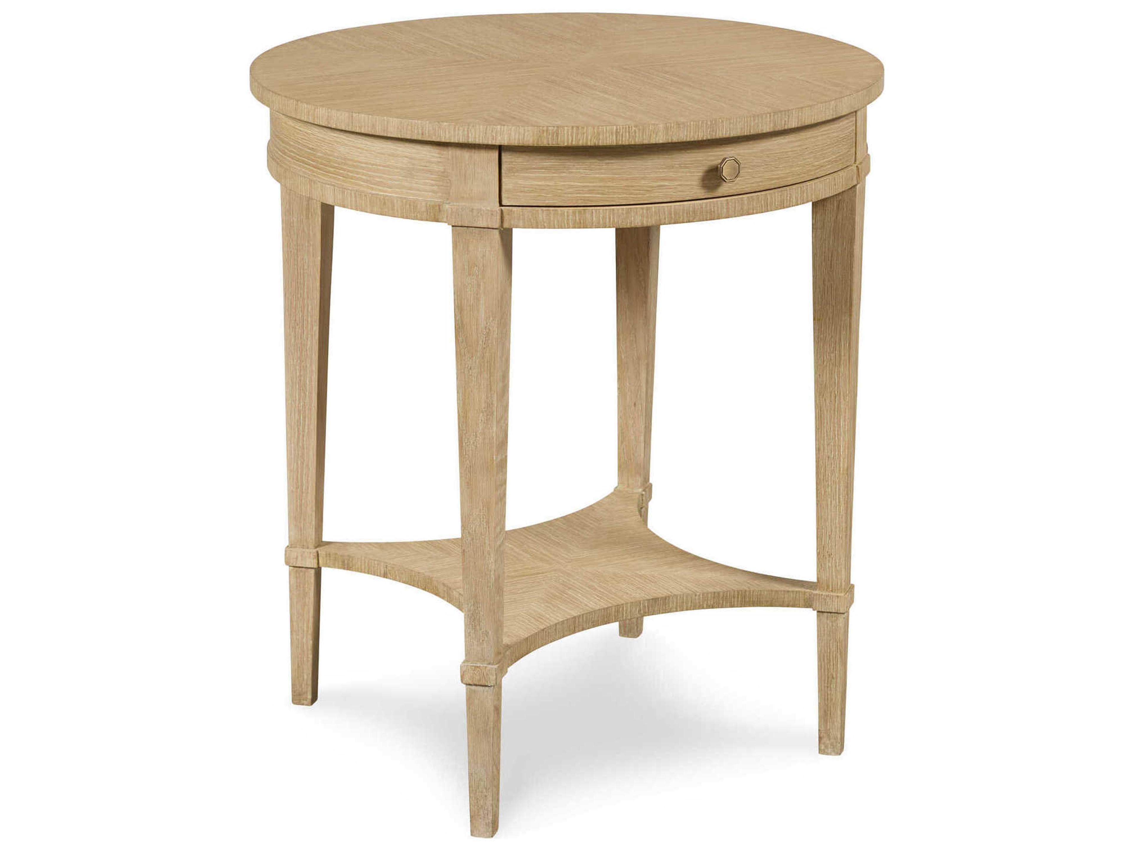 Maitland Smith Round Wood End Table