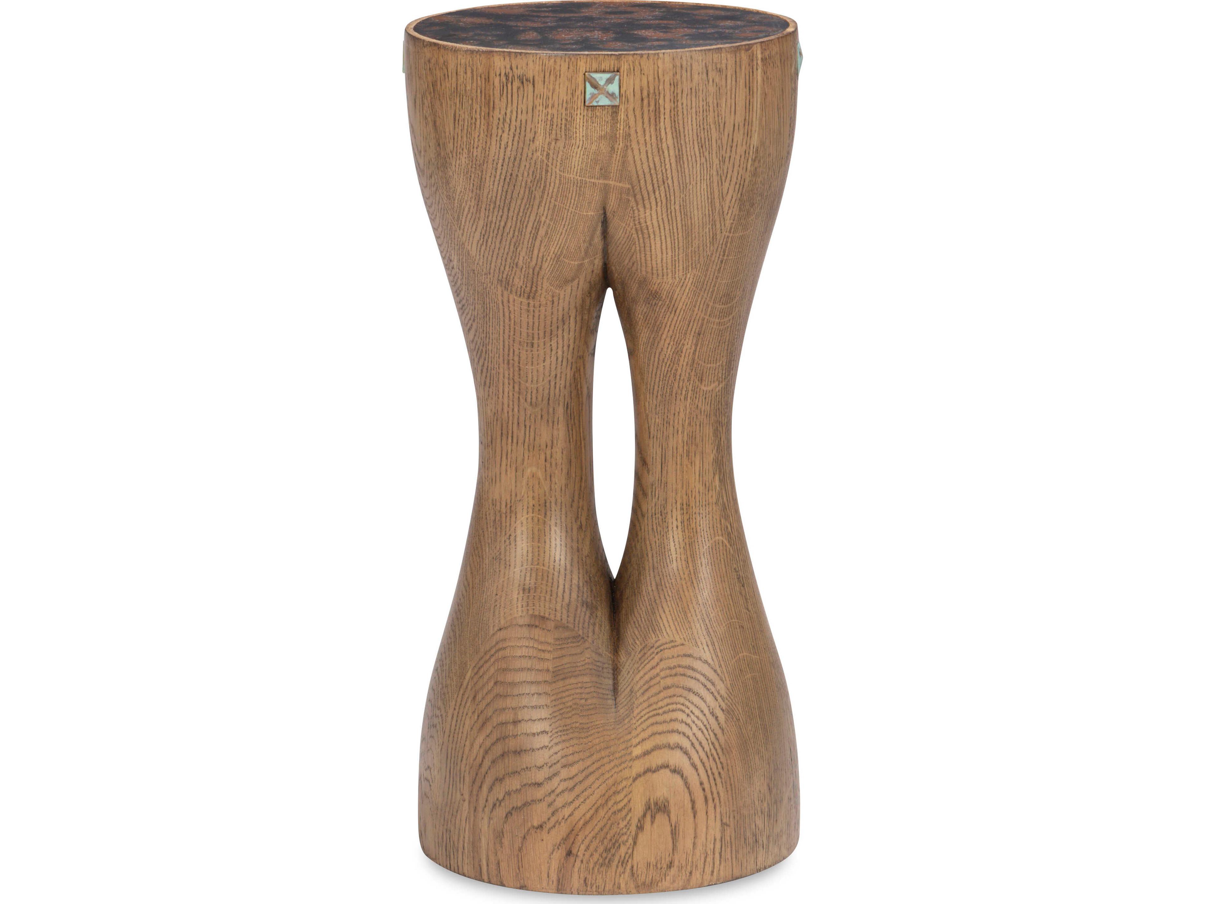 Maitland Smith Zulu Round Metal End Table