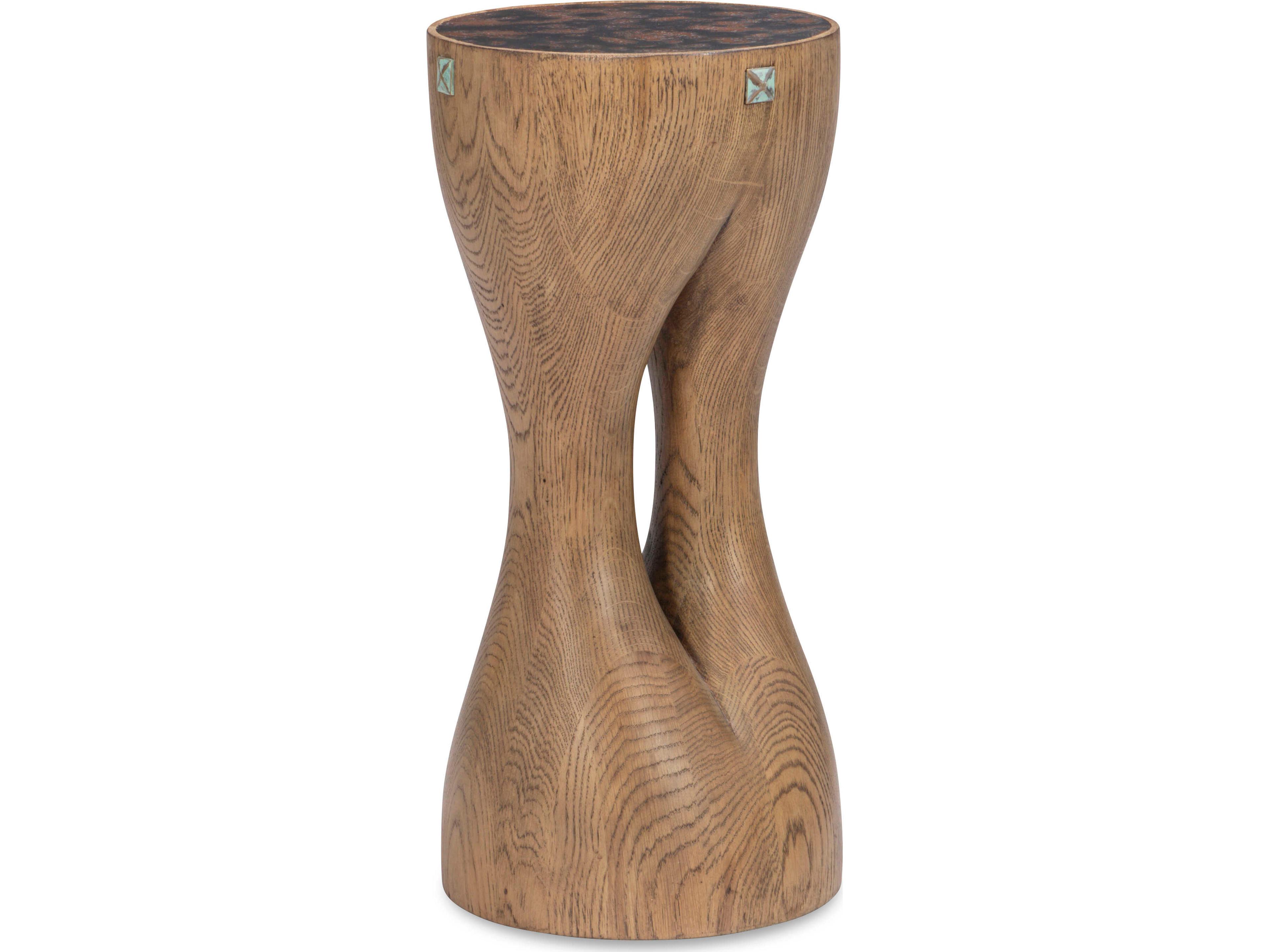 Maitland Smith Zulu Round Metal End Table