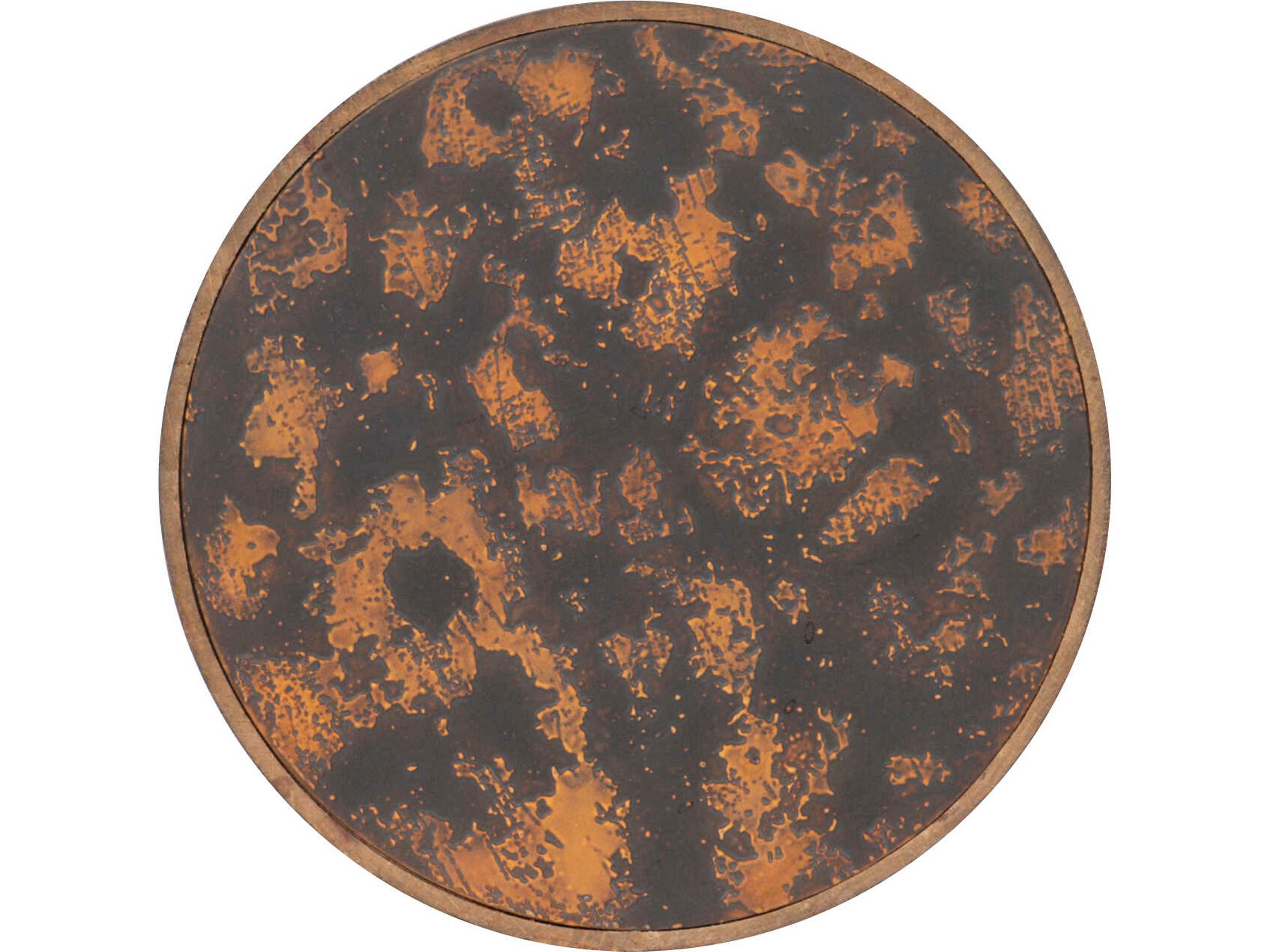 Maitland Smith Zulu Round Metal End Table