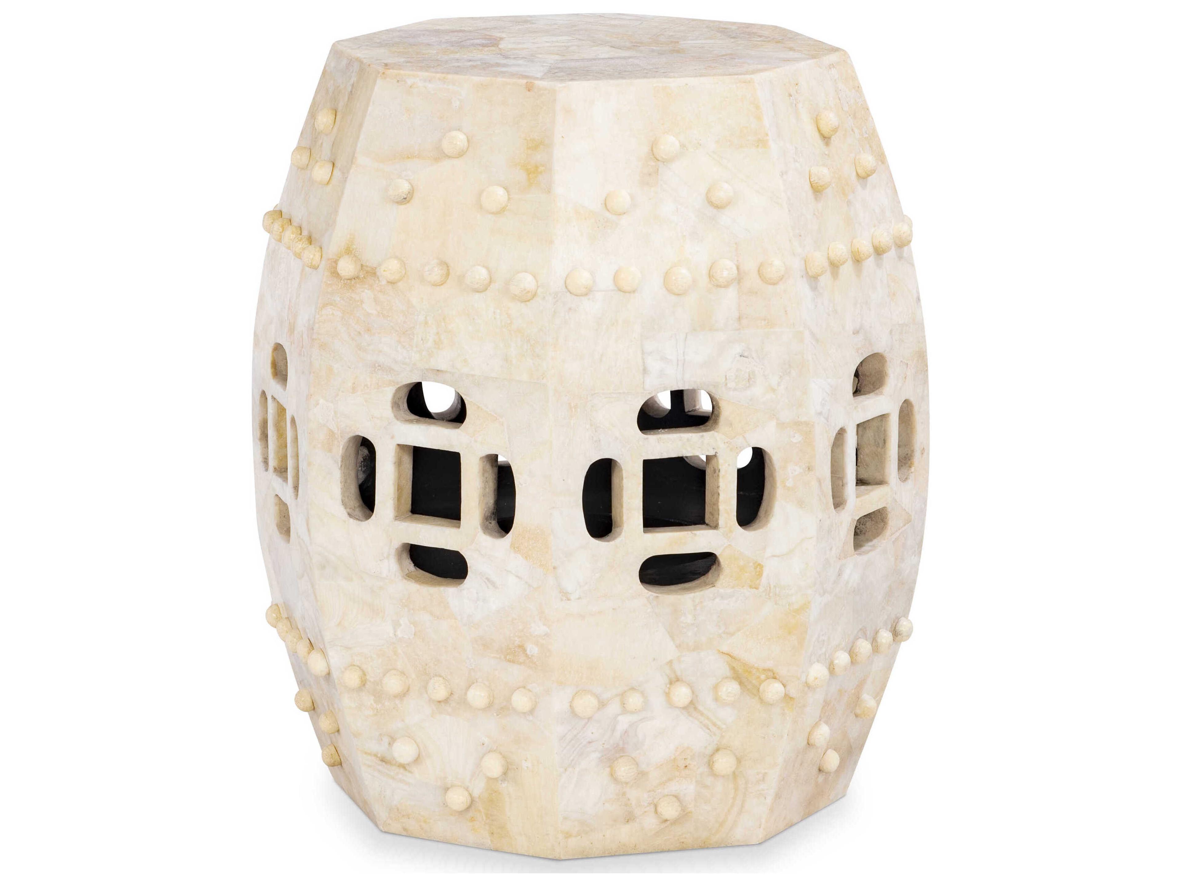 Octagon Stone End Table