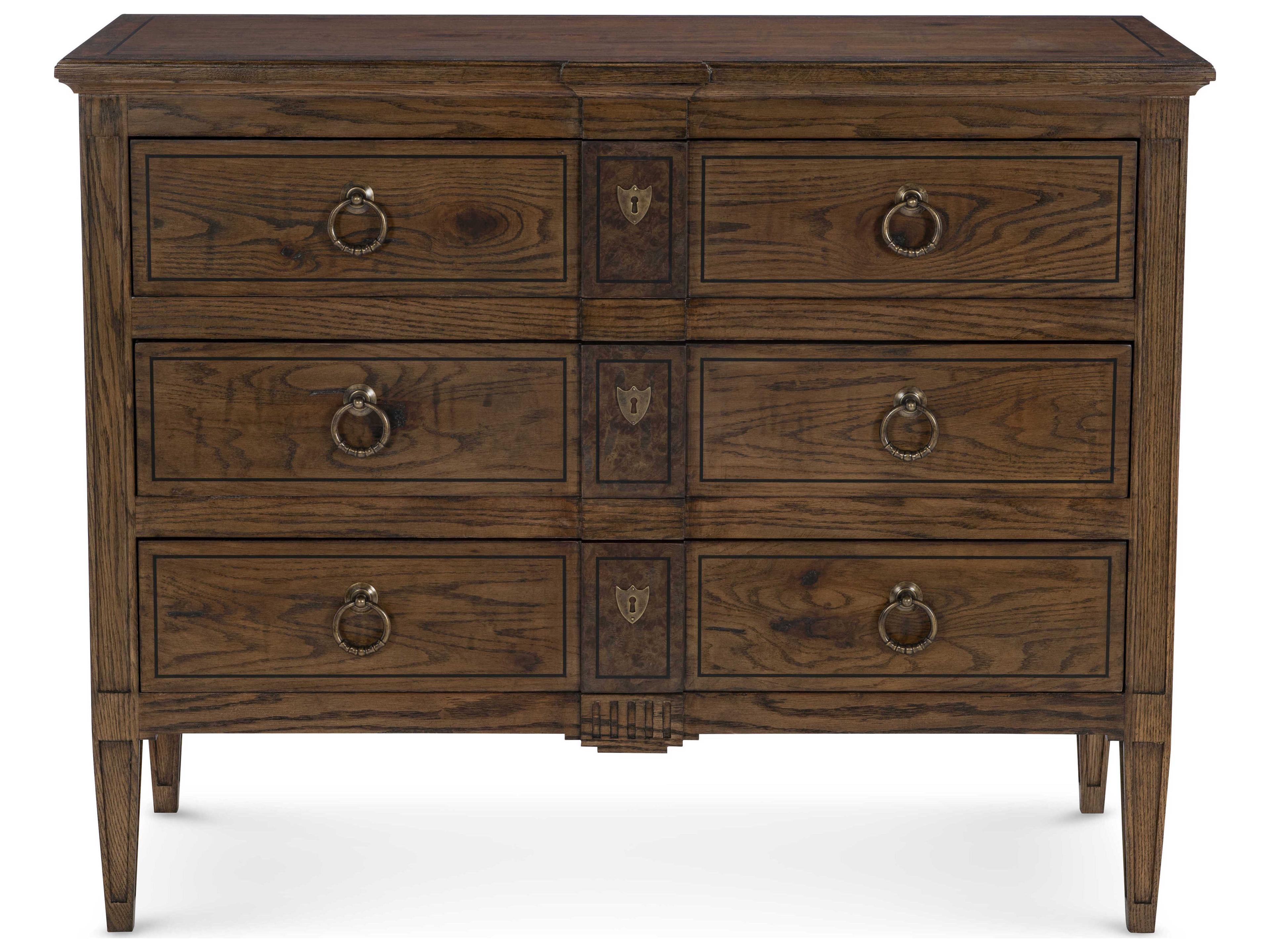 Brown Oak Wood Accent Chest