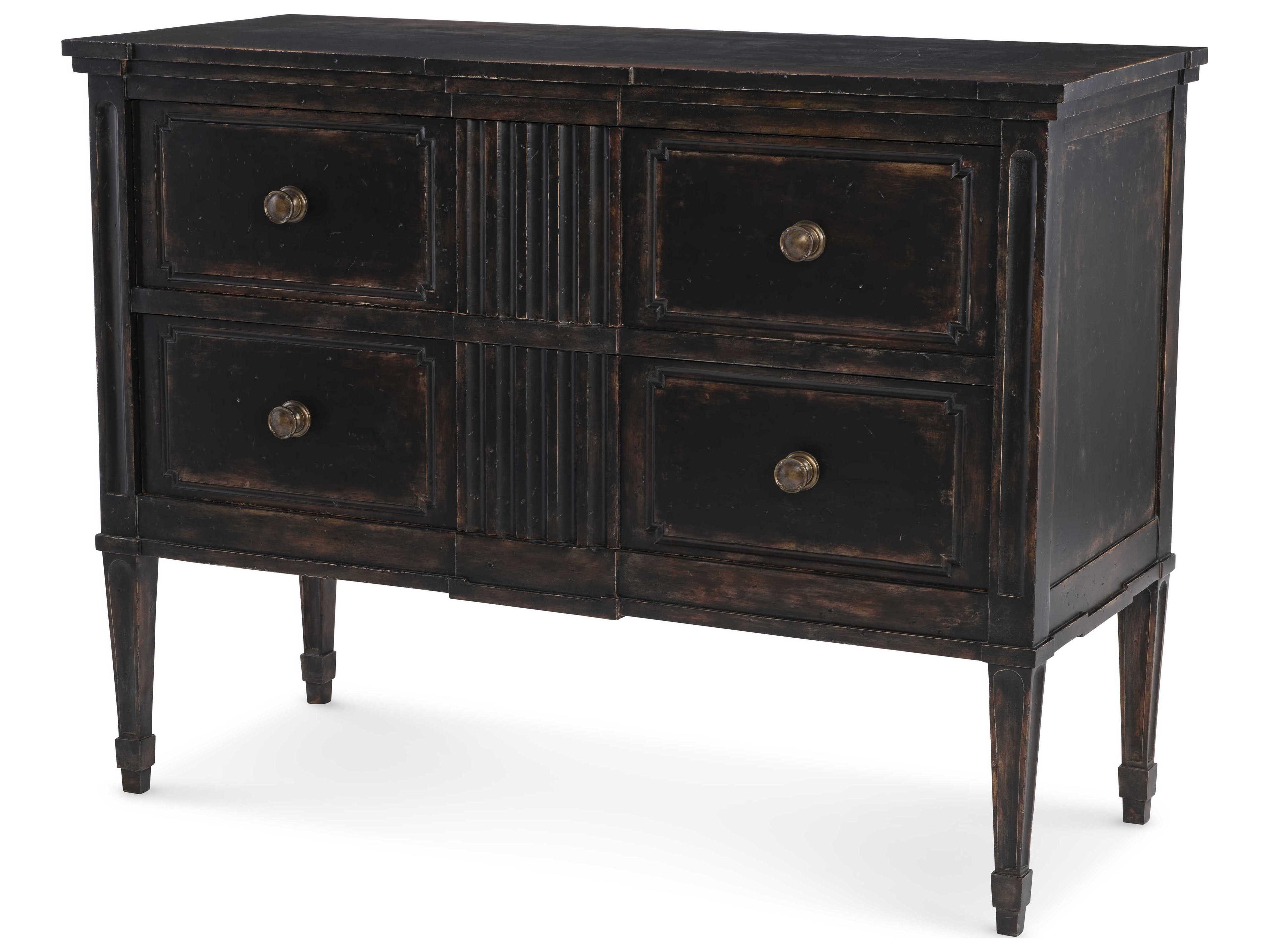 Black Mahogany Wood Accent Chest