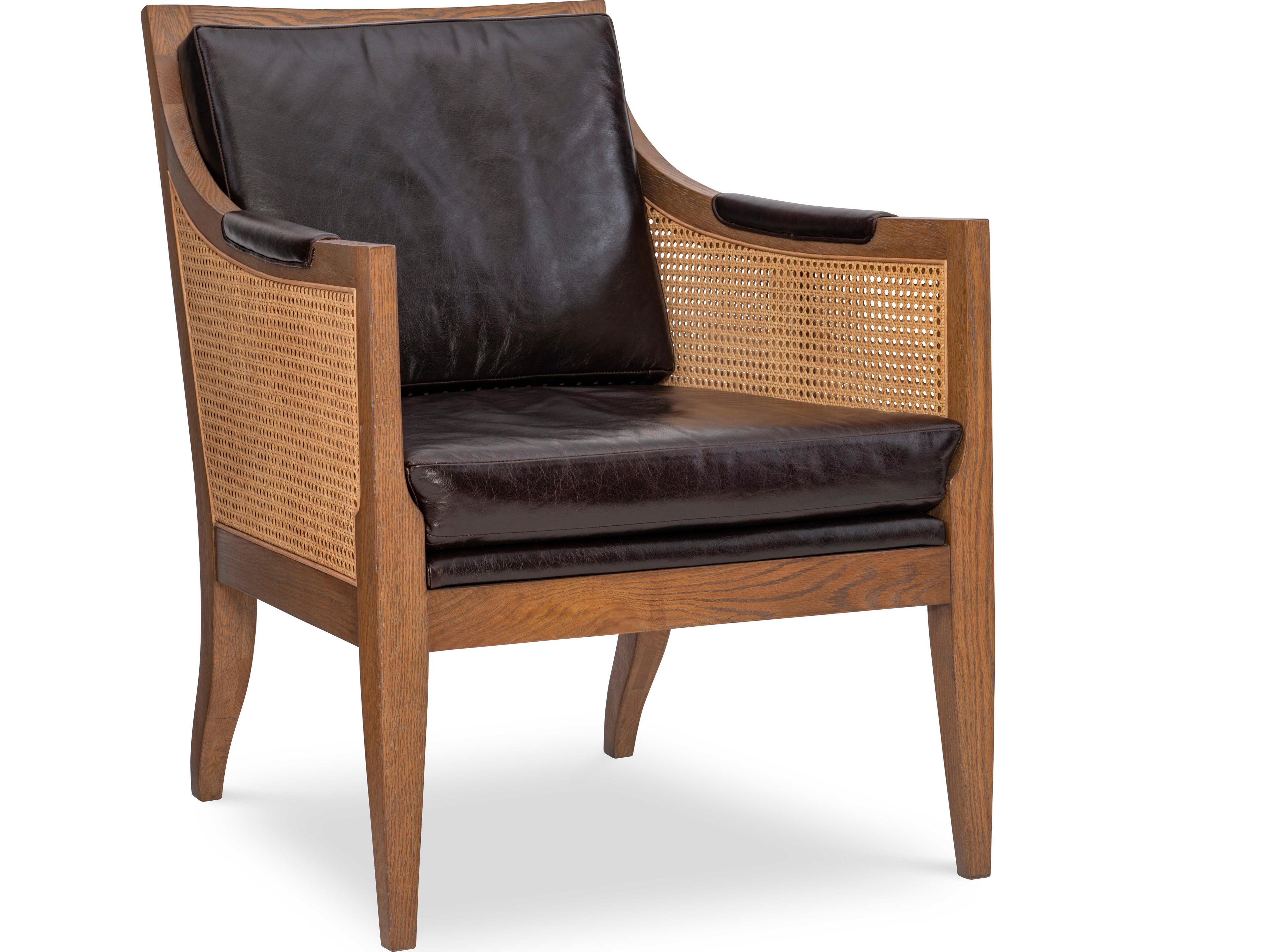 Hazel Brown Leather Accent Chair