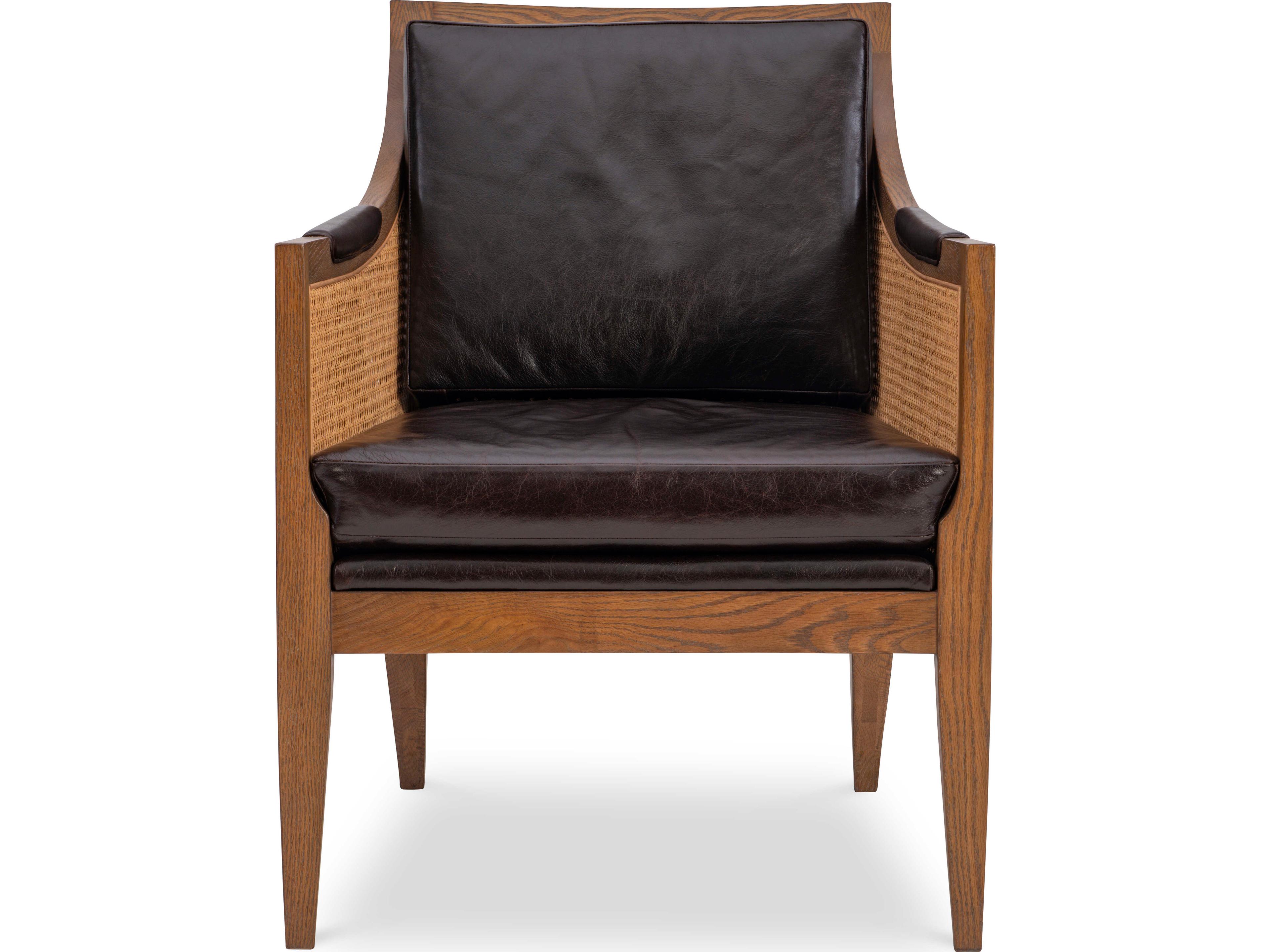 Maitland Smith Hazel Brown Leather Accent Chair