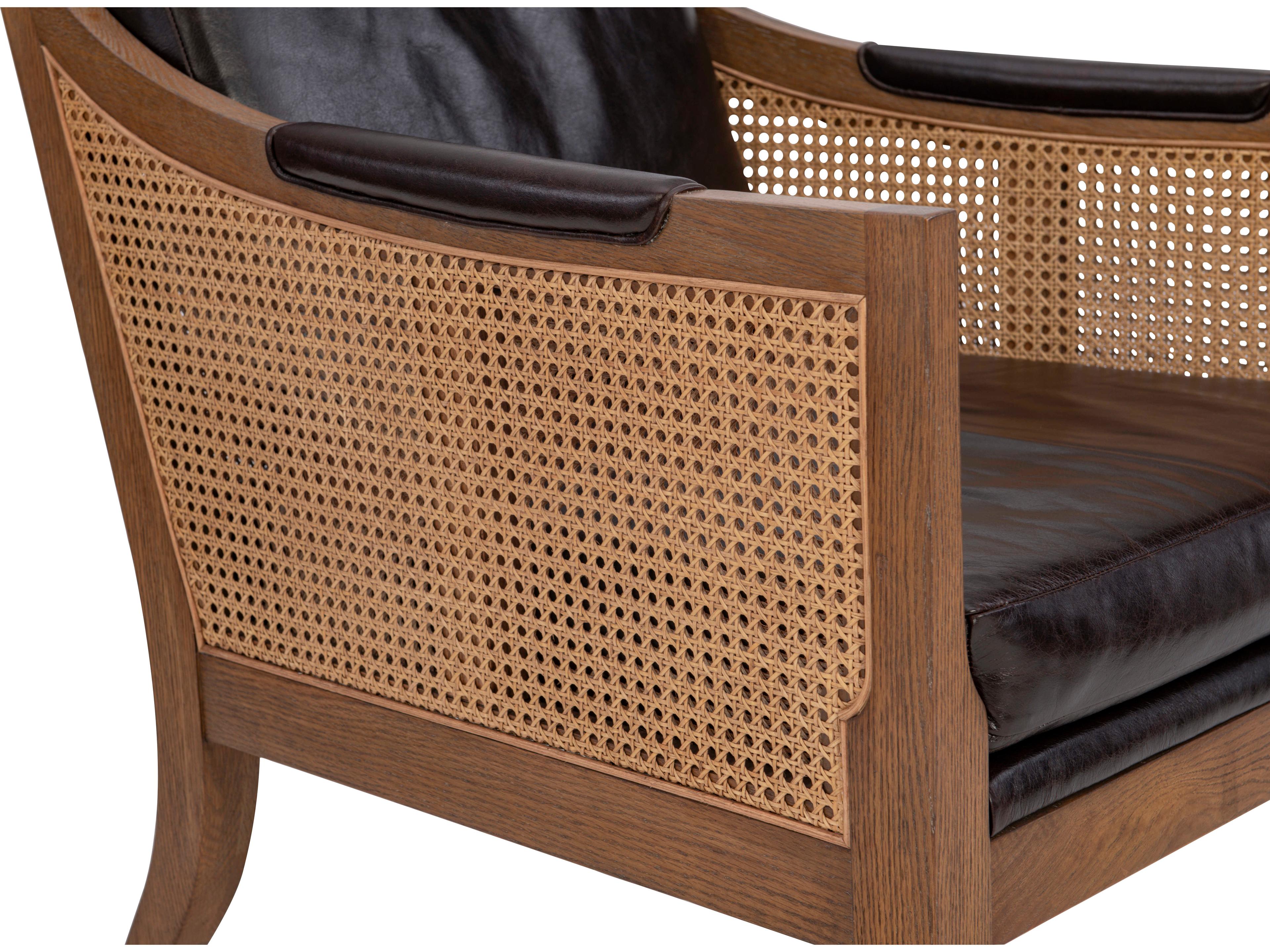 Maitland Smith Hazel Brown Leather Accent Chair