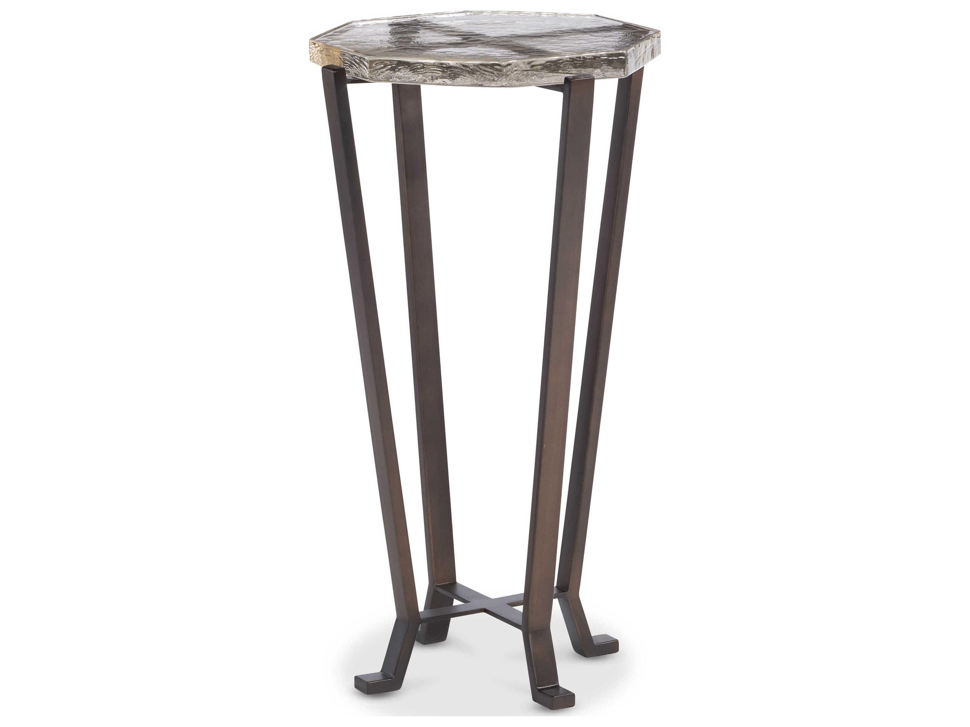 Maitland Smith Octagon Glass End Table