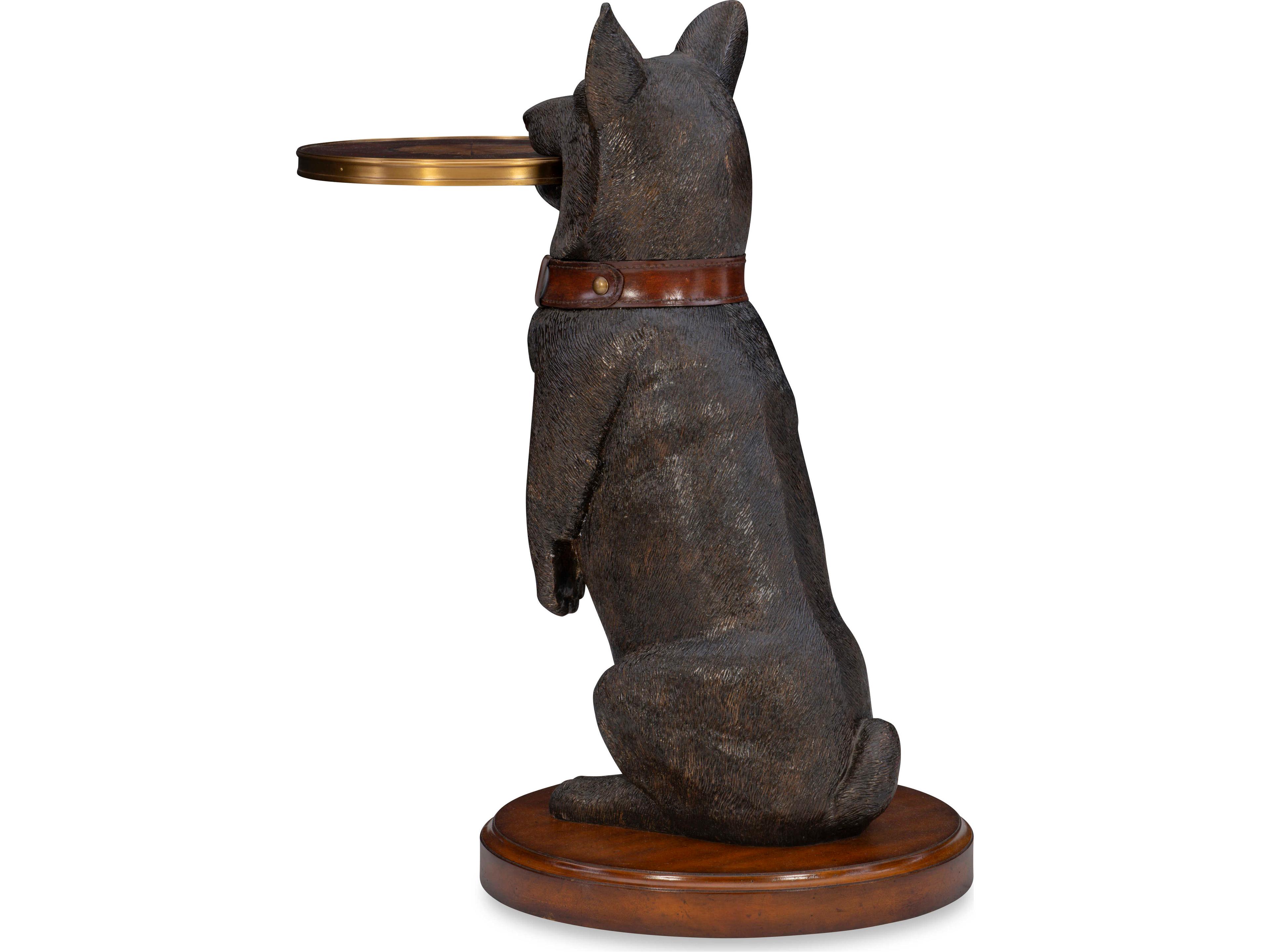 Maitland Smith Corgi Round Wood End Table