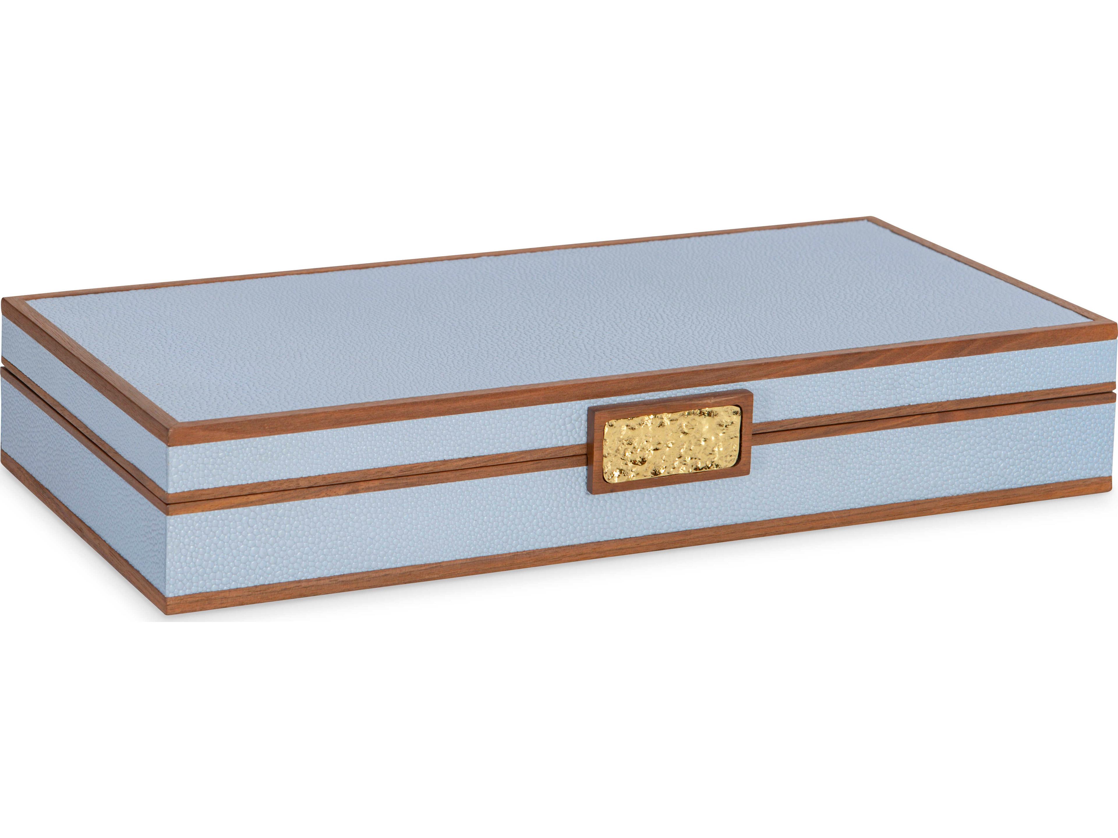 Maitland Smith Light Blue Jewelry Box Set of Three