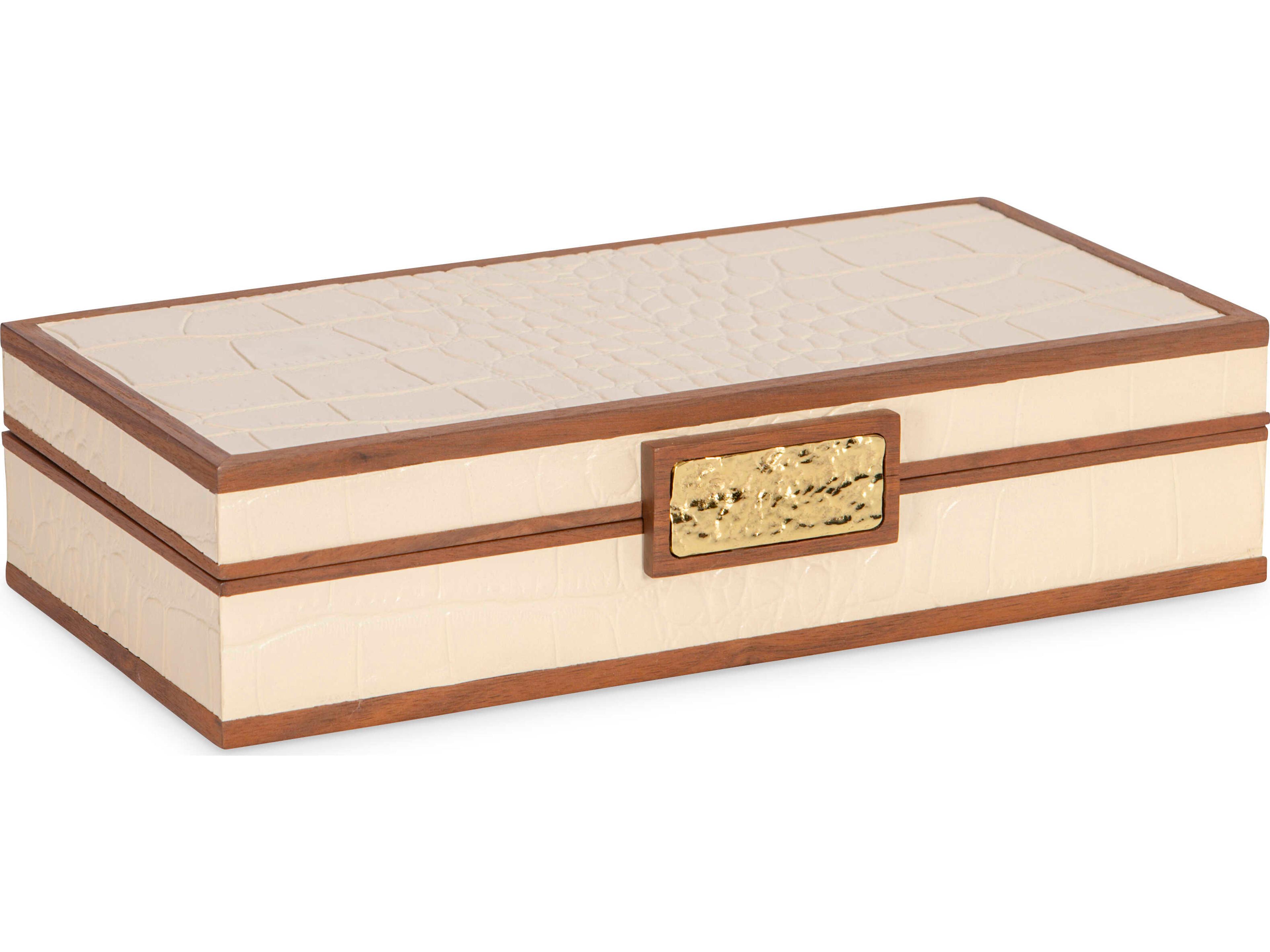 Maitland Smith Cream Jewelry Box Set of Three