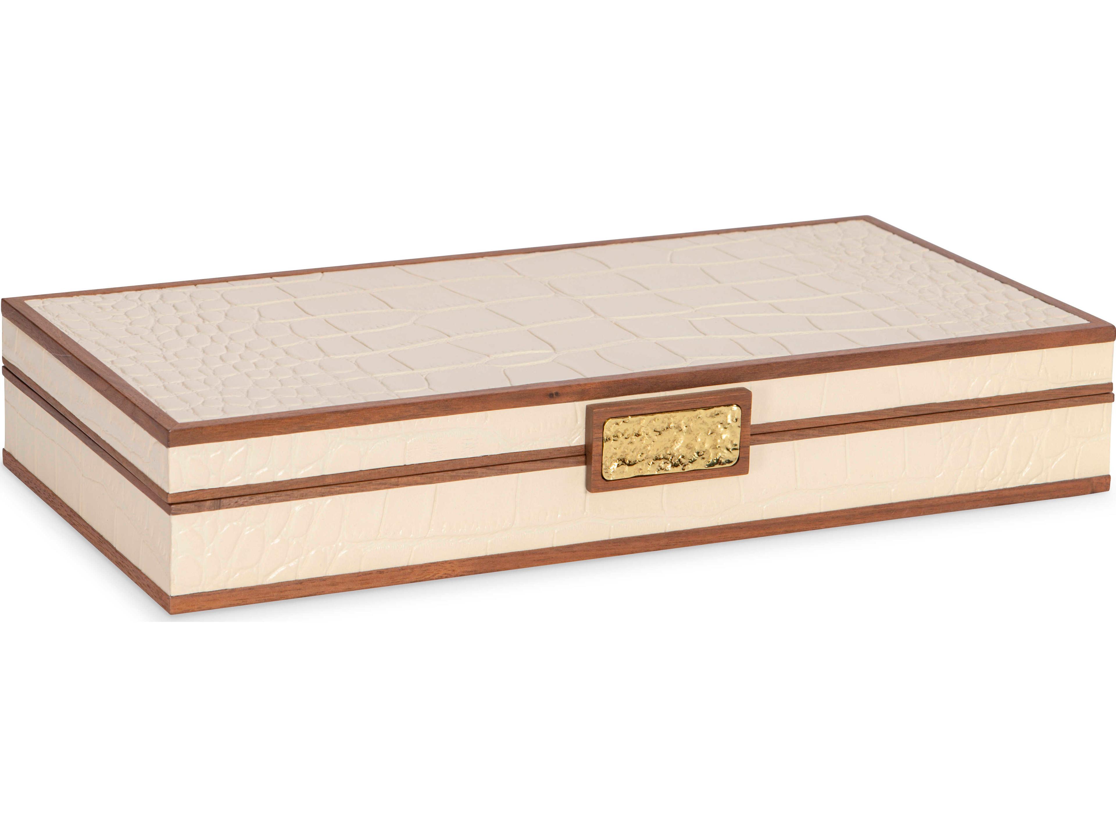 Maitland Smith Cream Jewelry Box Set of Three