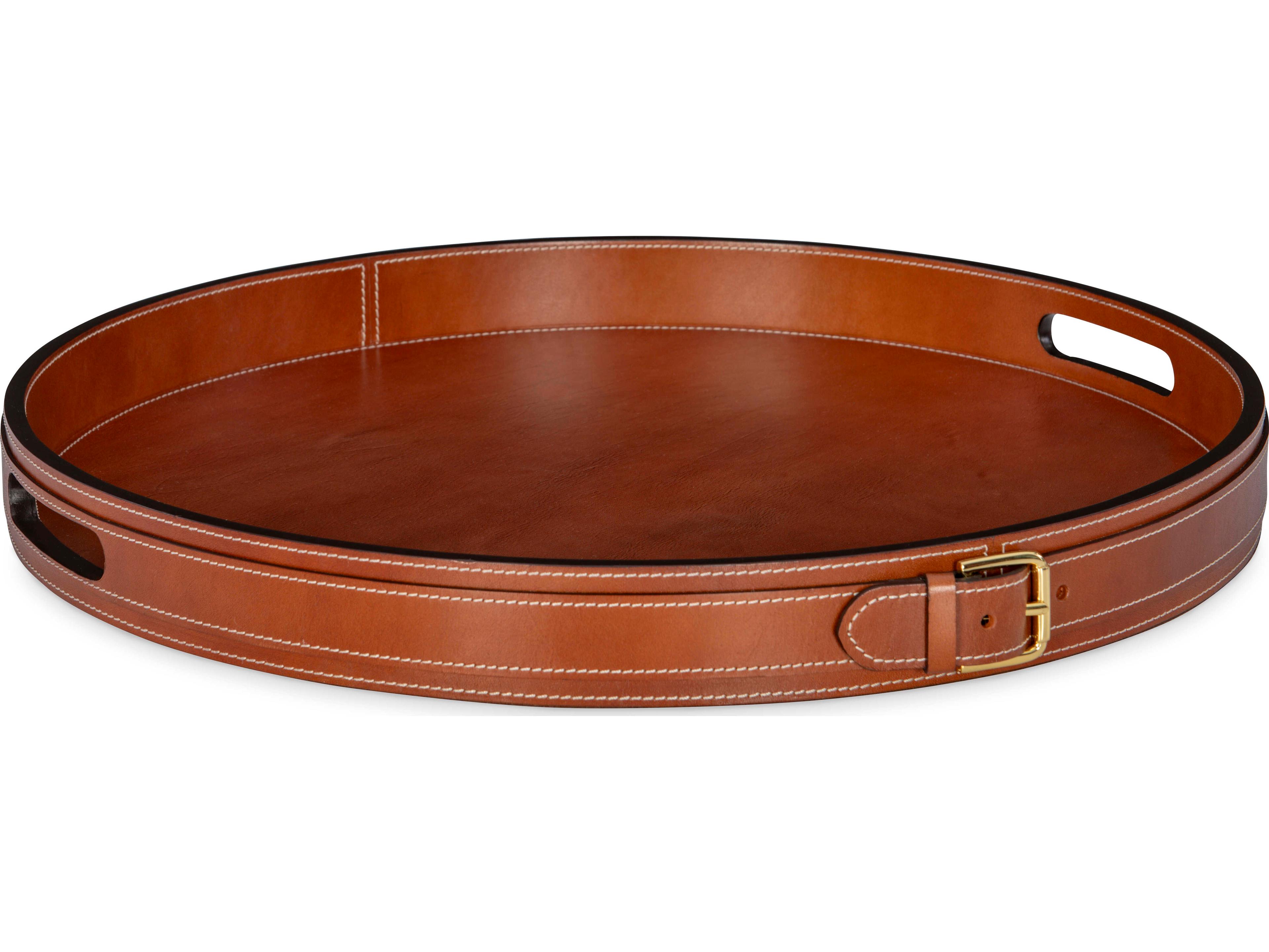 Leather Buckle Serving Tray