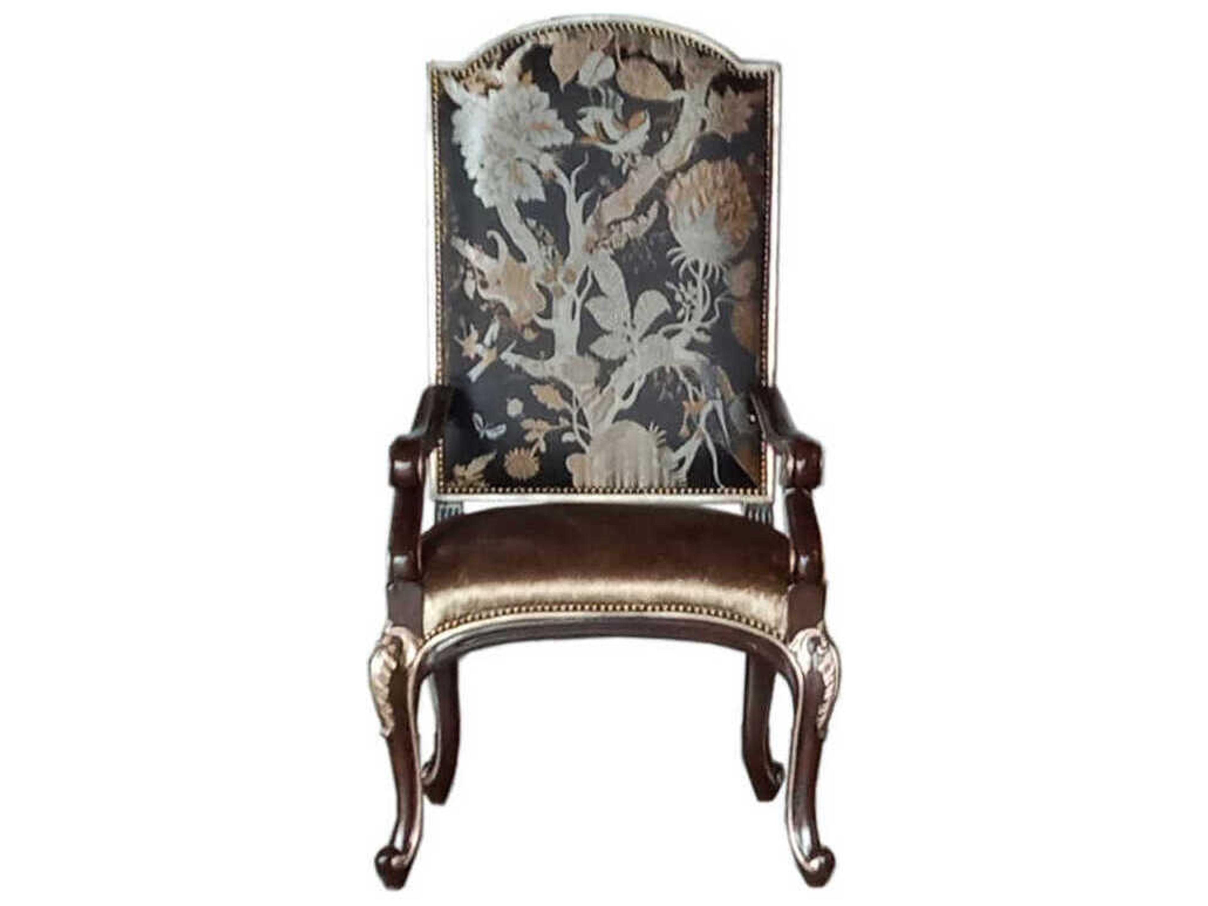 Piazza San Marco Brown Upholstered Arm Dining Chair