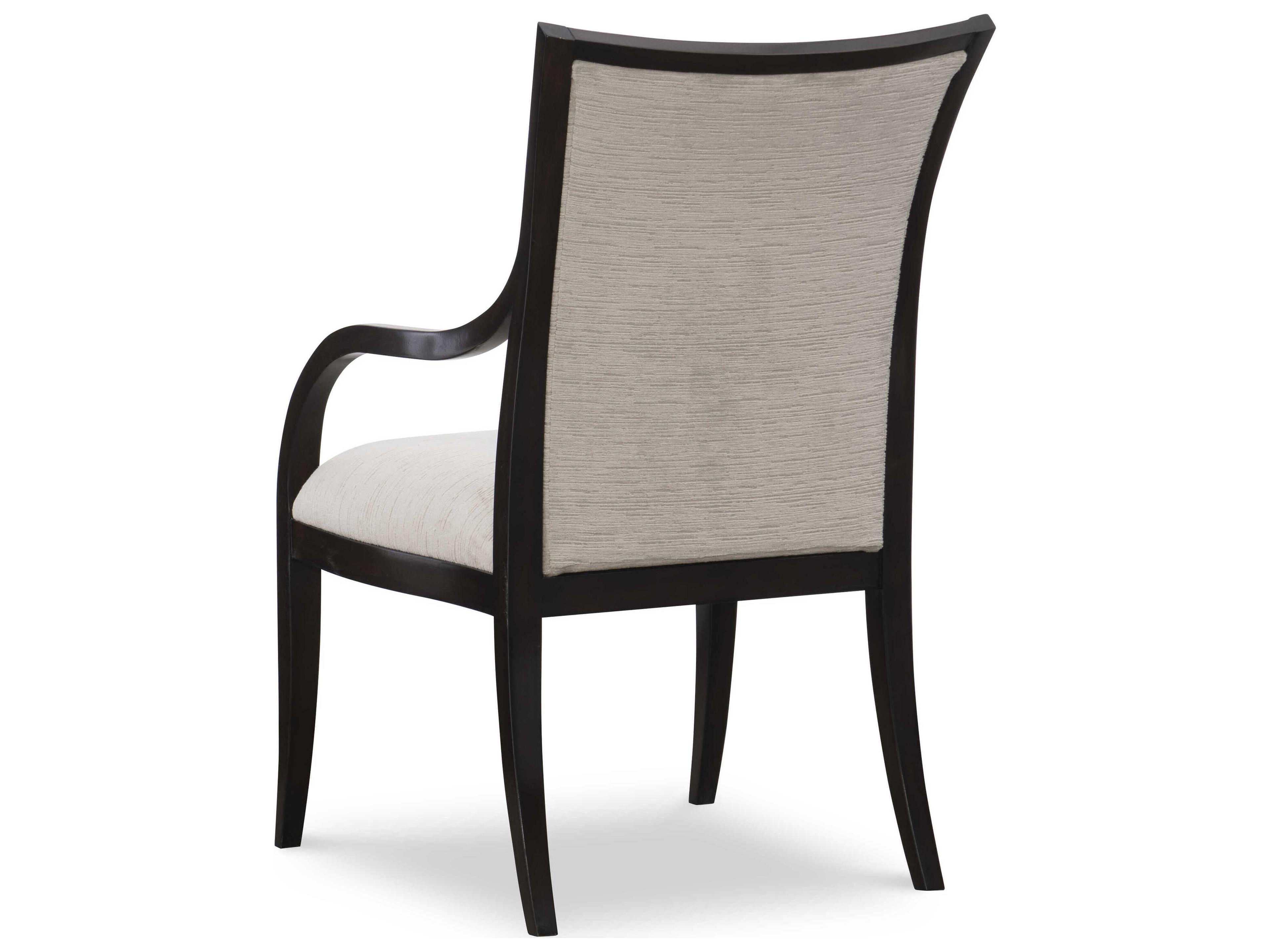 Maitland Smith Lyric Brown Fabric Arm Dining Chair