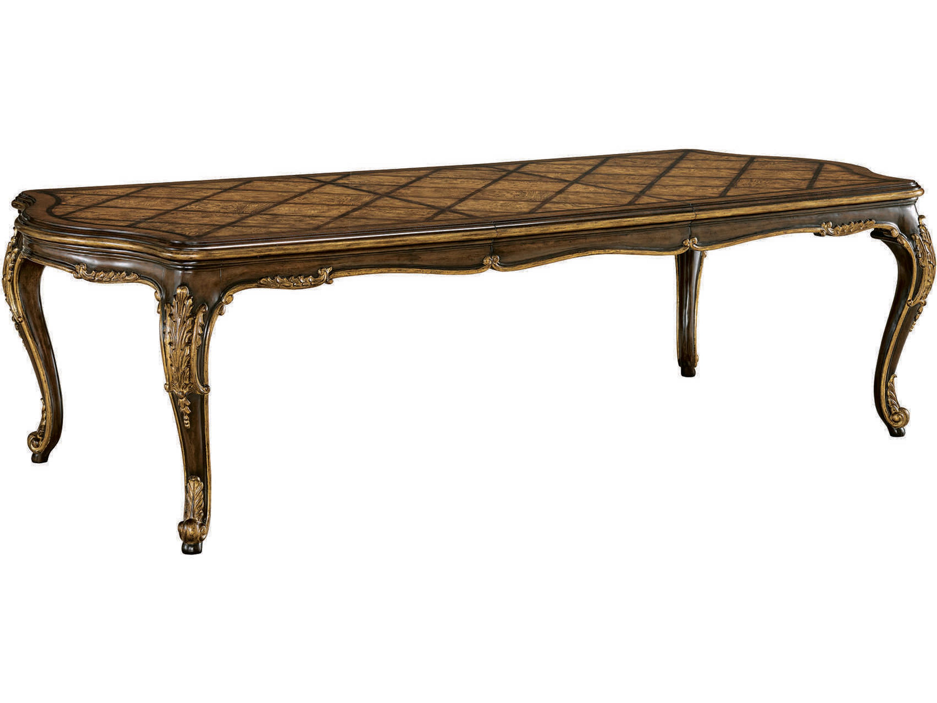 Aria Rectangular Wood Aria Aged Gold Dining Table