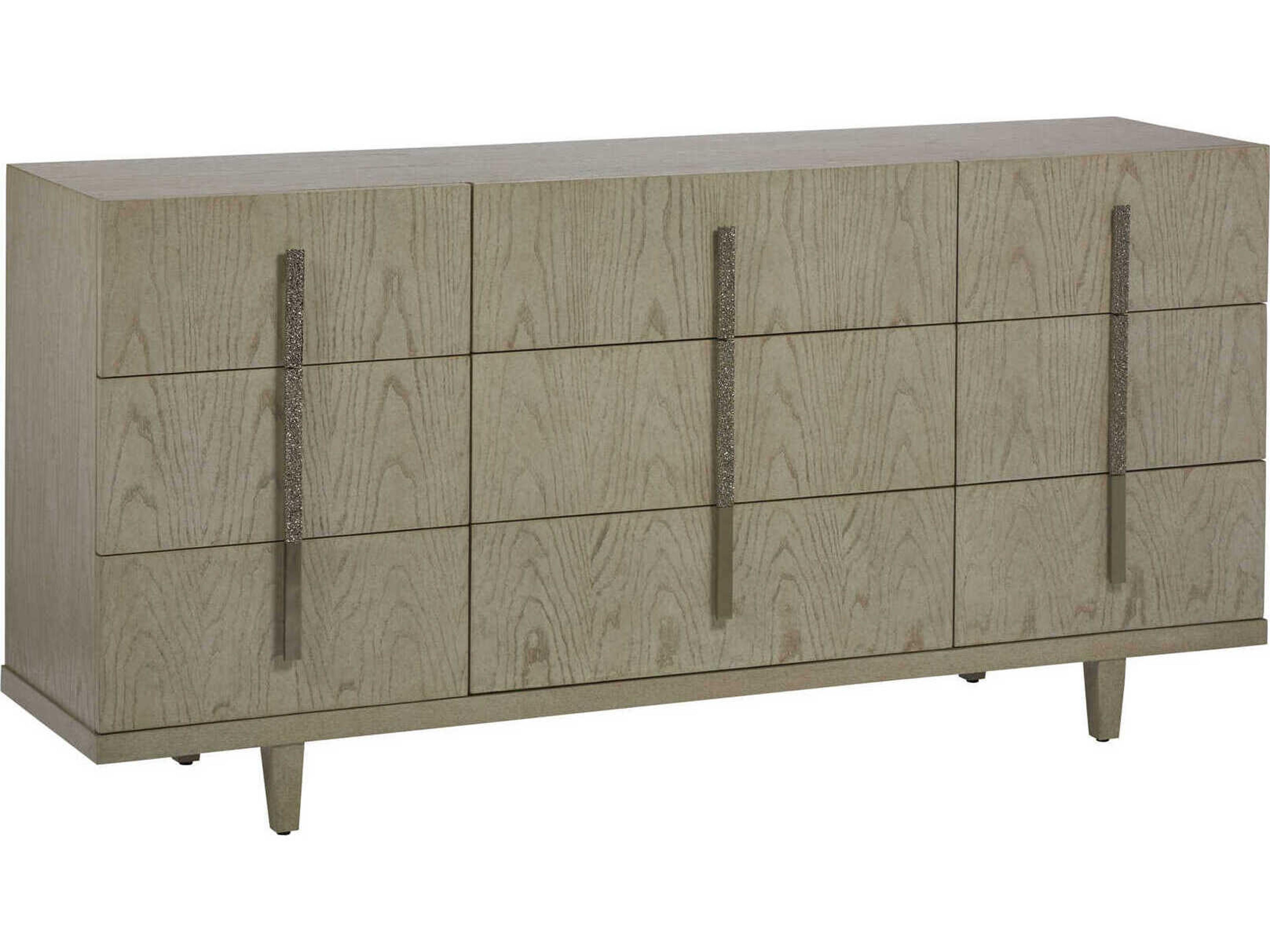 Ensemble 9-Drawers Brown Mahogany Wood Dresser