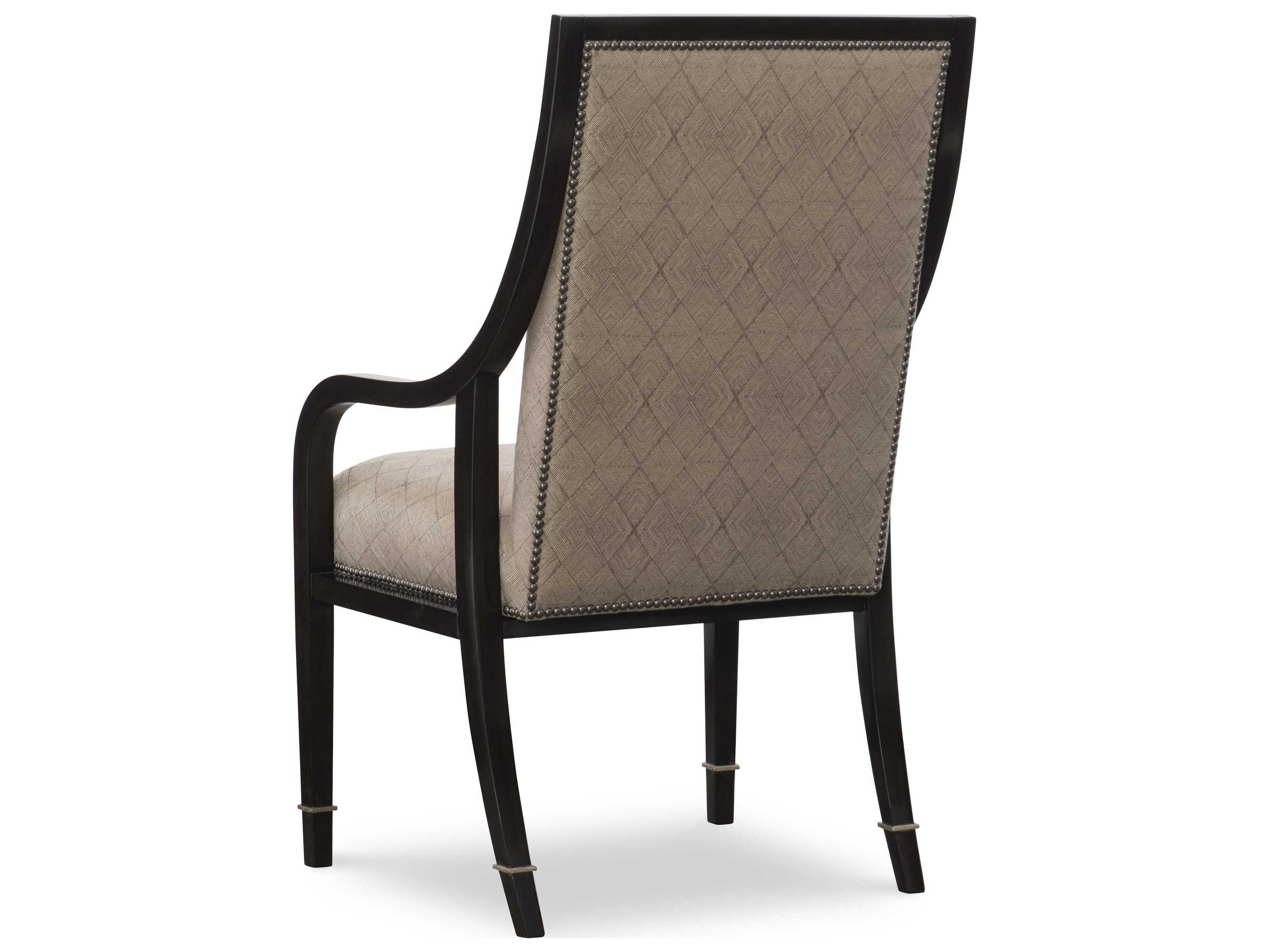 Maitland Smith Bolero Brown Upholstered Arm Dining Chair