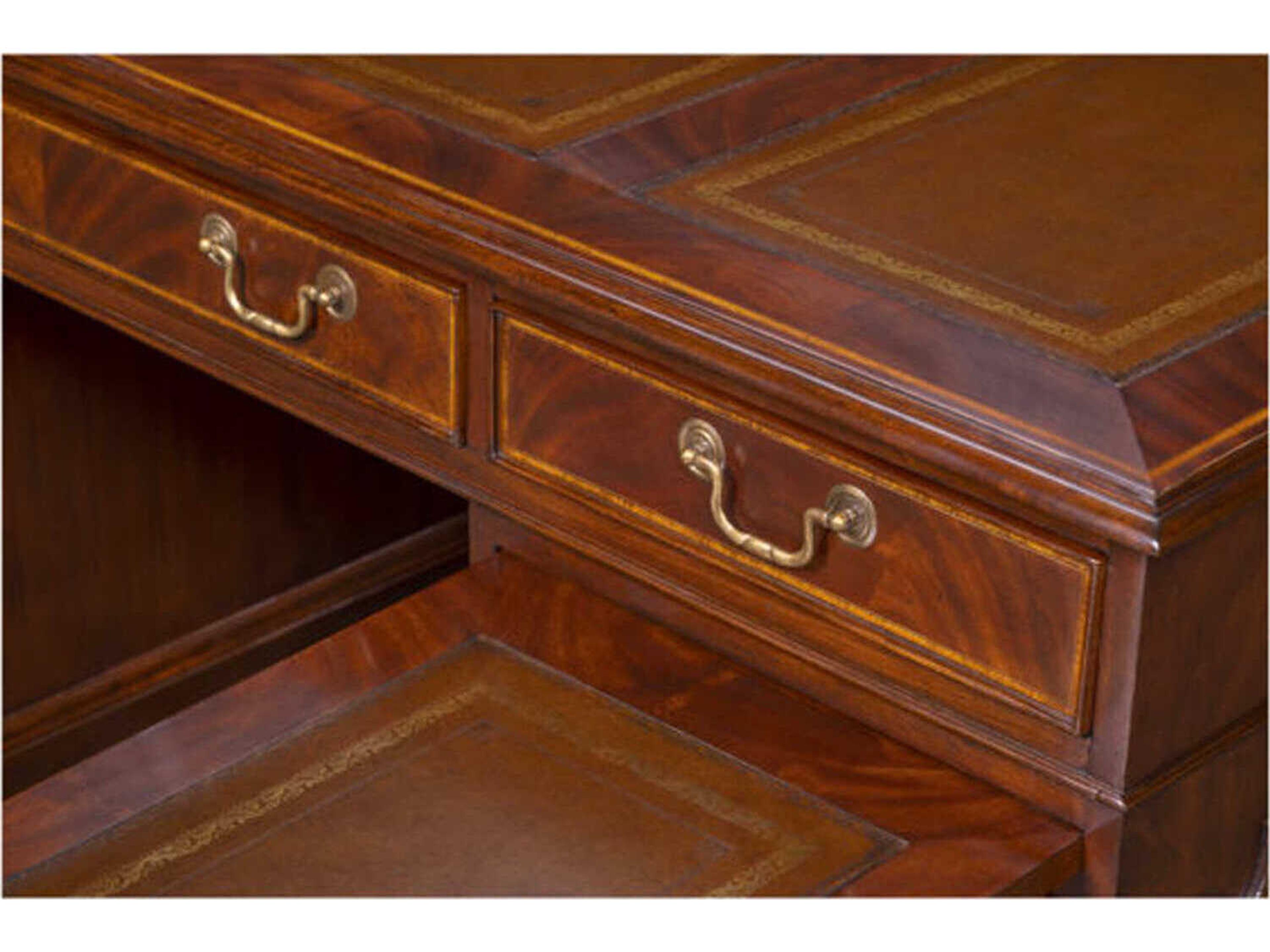 Maitland Smith Roosevelt Mahogany Brown Wood Executive Desk