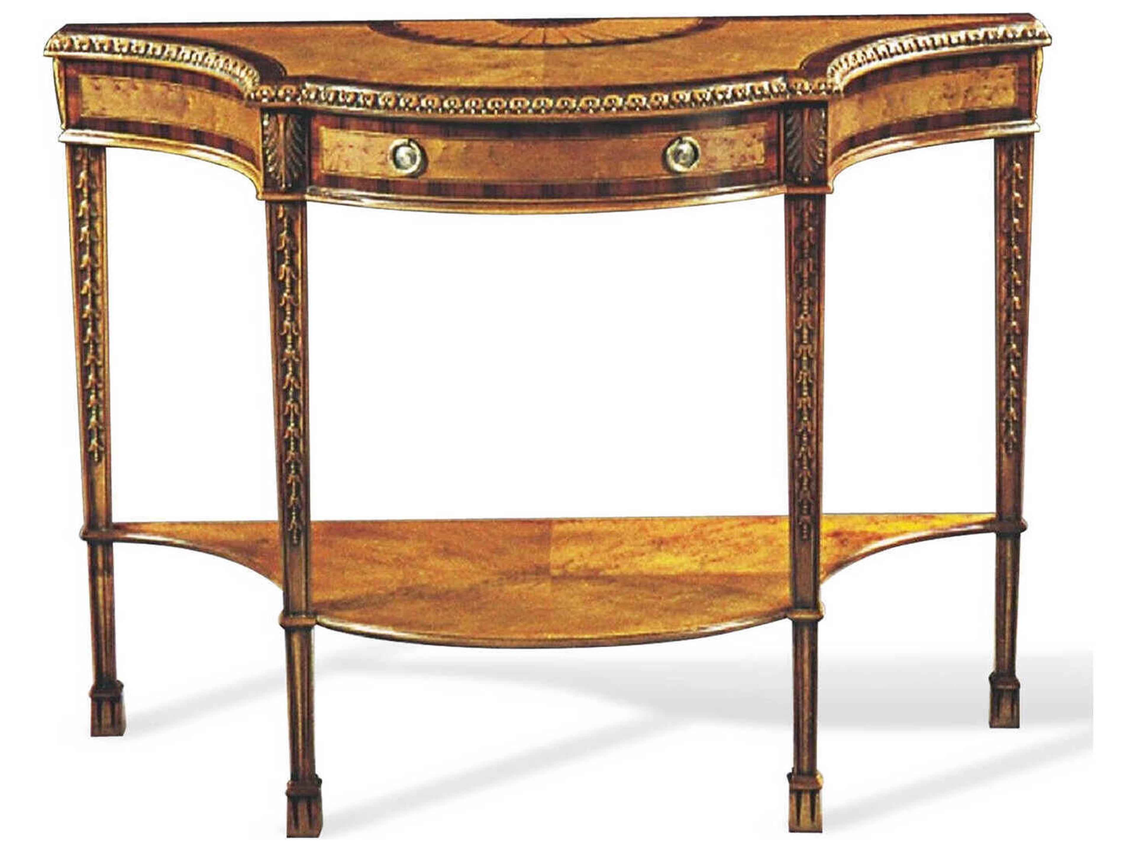 Genteel Wood Birdseye Maple Console Table