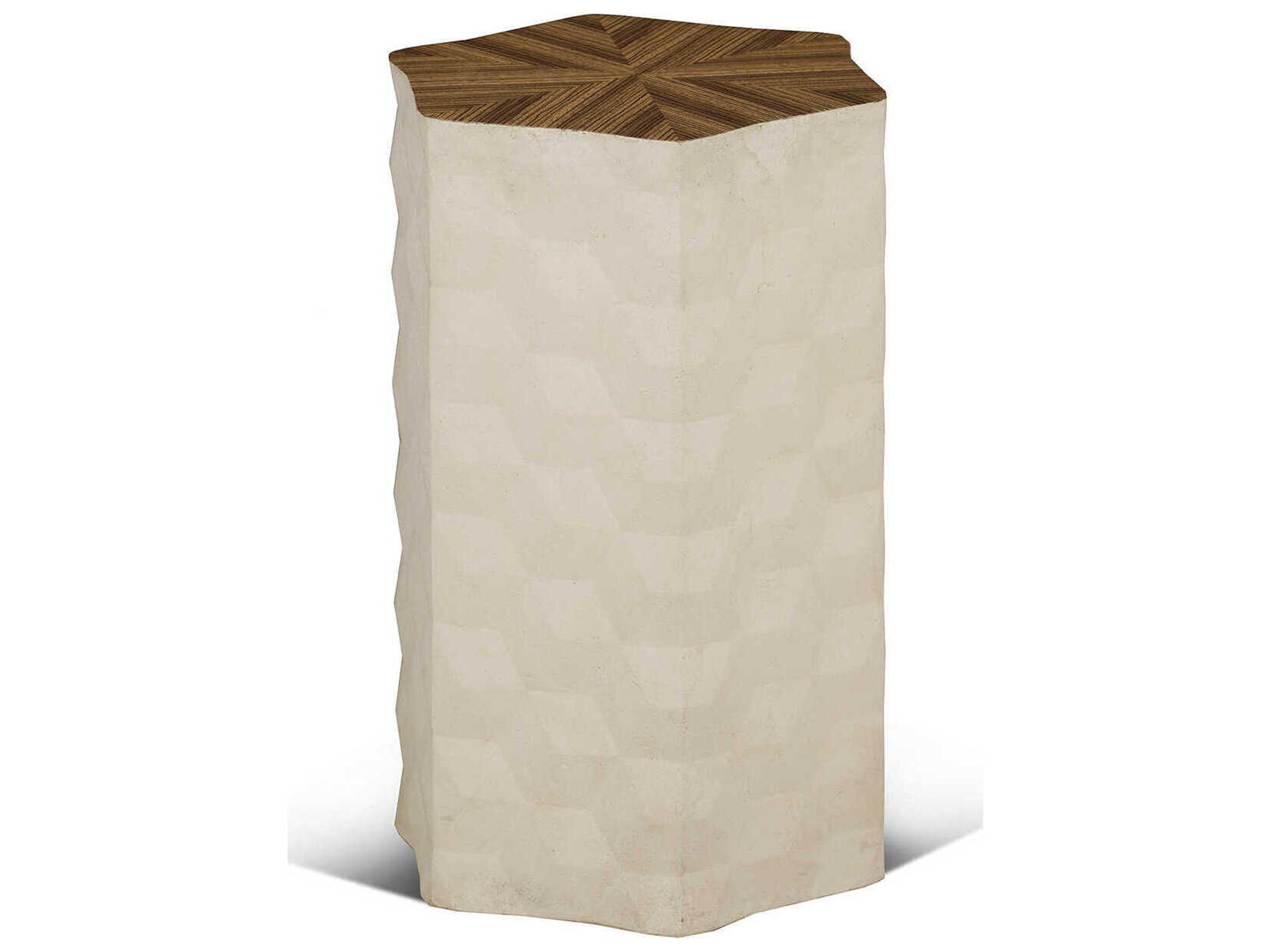 Maitland Smith Cremona Hexagon Wood Cremona Zebrano End Table