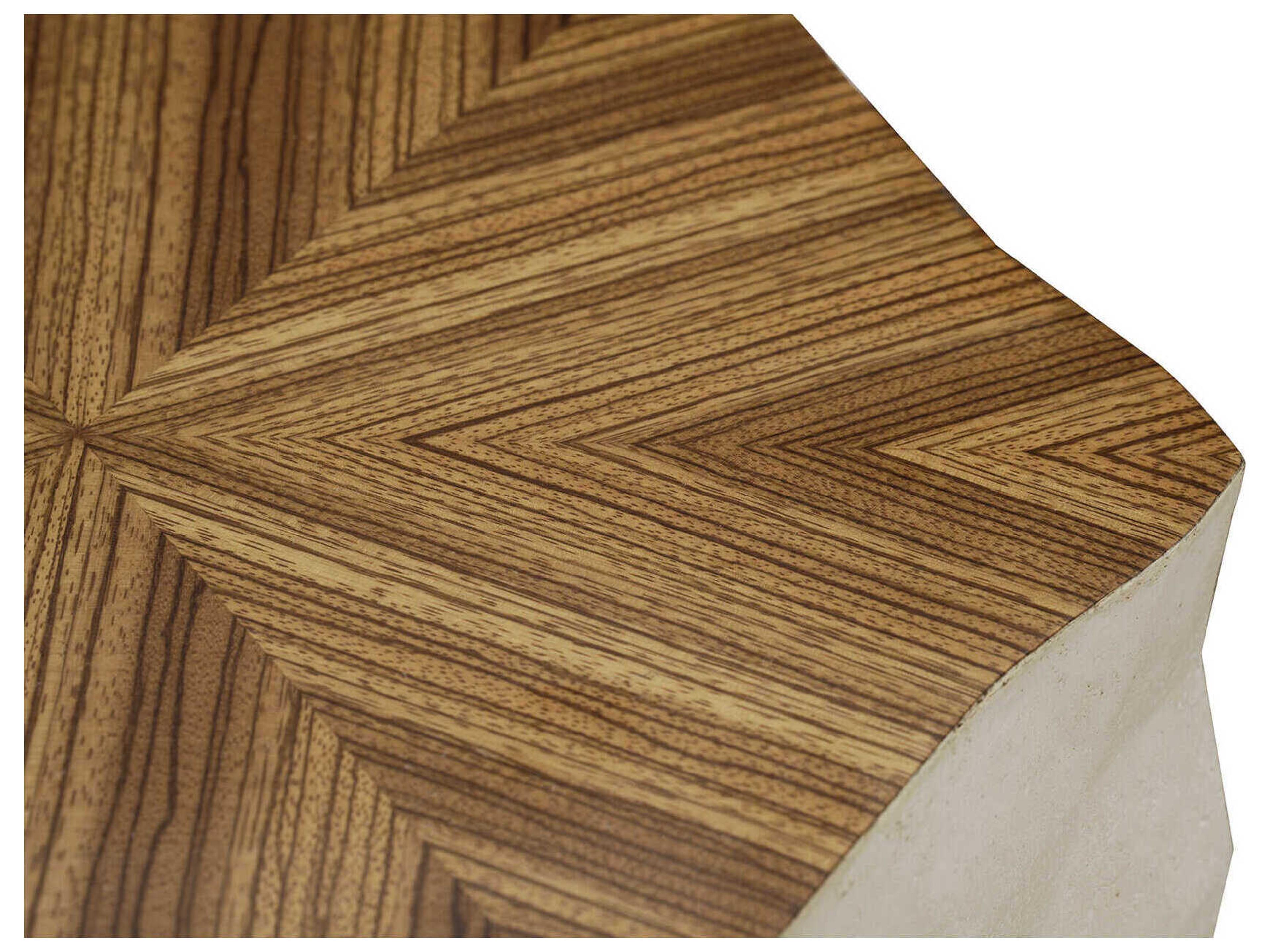 Maitland Smith Cremona Hexagon Wood Cremona Zebrano End Table