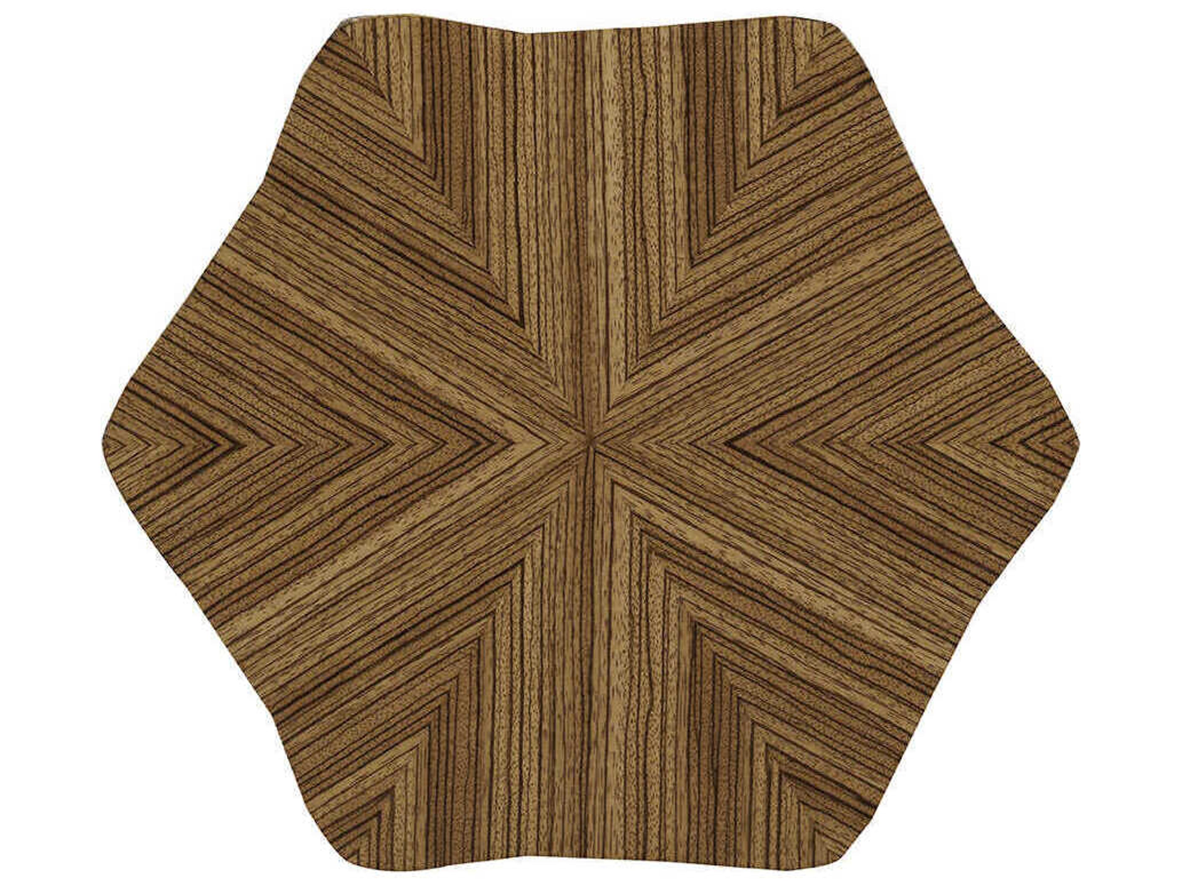 Maitland Smith Cremona Hexagon Wood Cremona Zebrano End Table