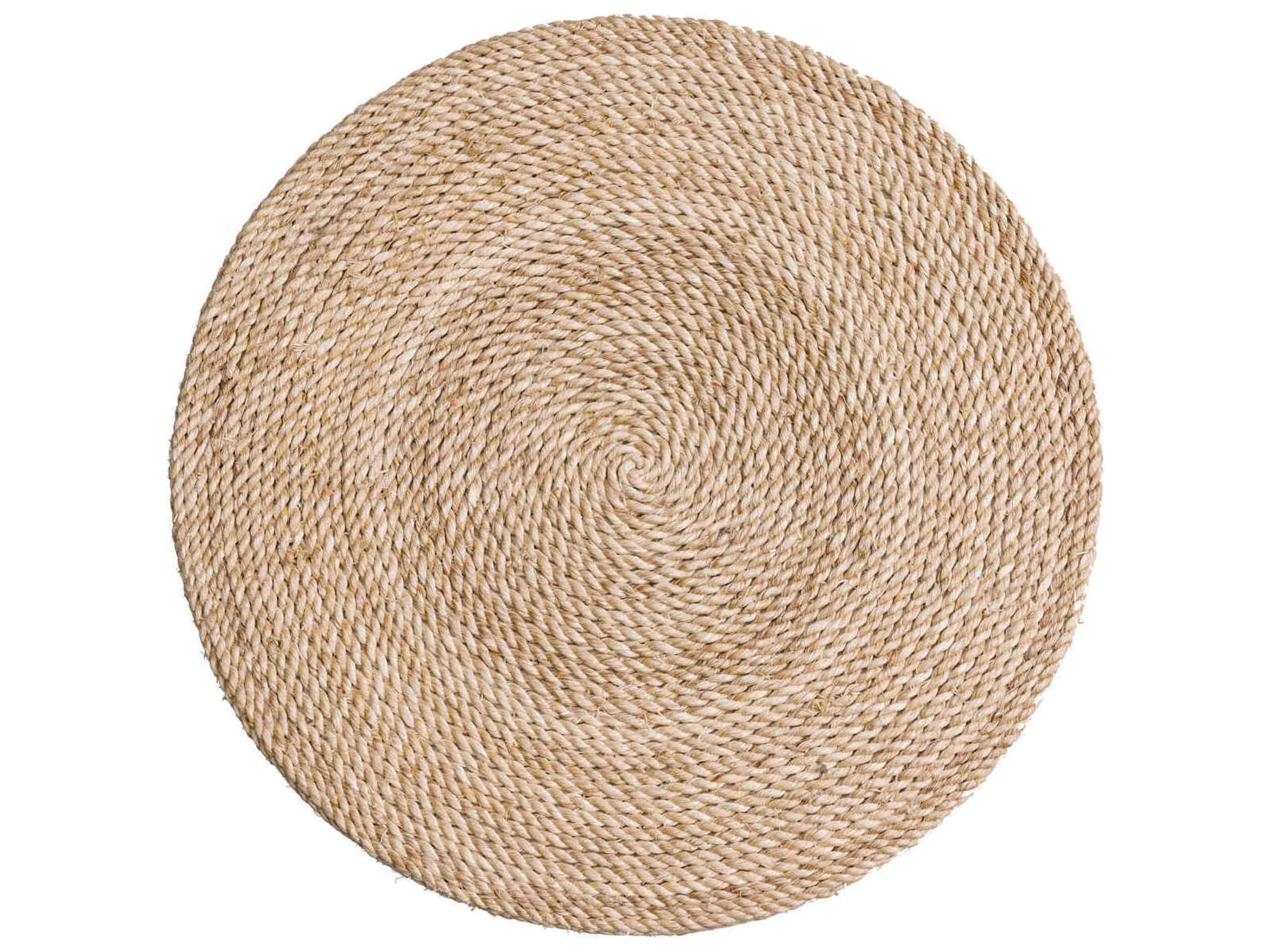 Maitland Smith Abaca Round Natural End Table