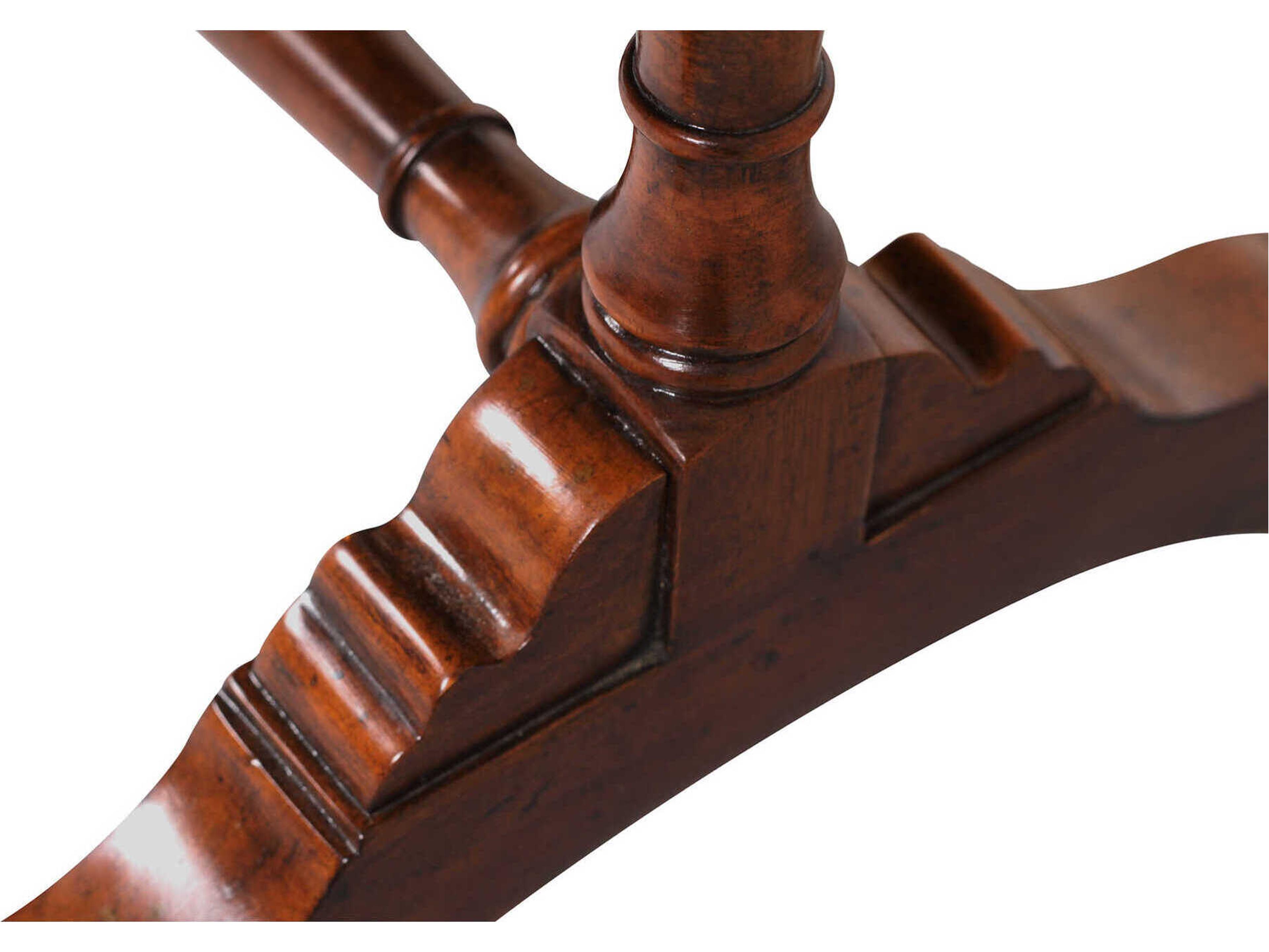 Maitland Smith Juliette Oval Wood Mahogany End Table